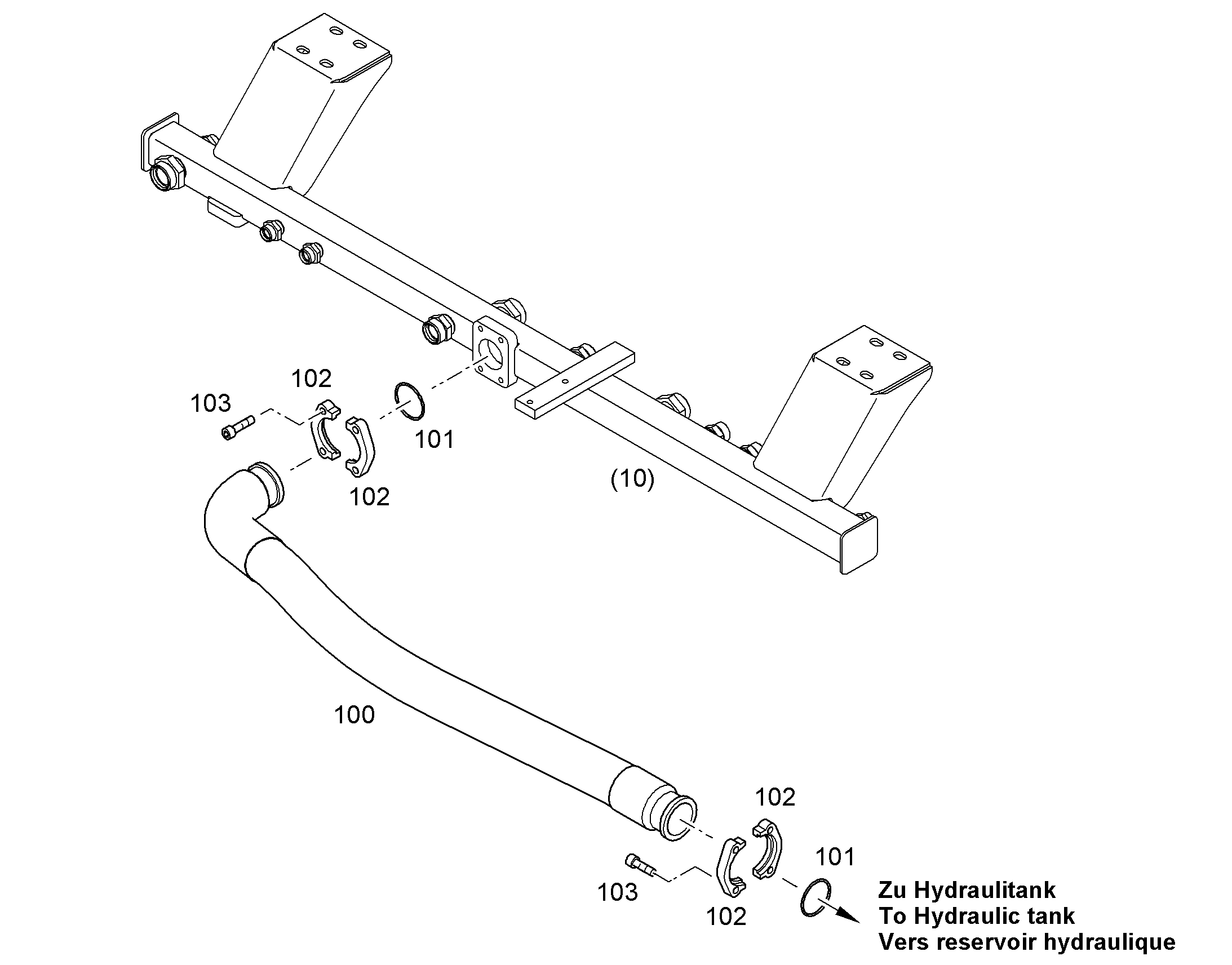 ШЛАНГ 70X1470 10465722 LIEBHERR
