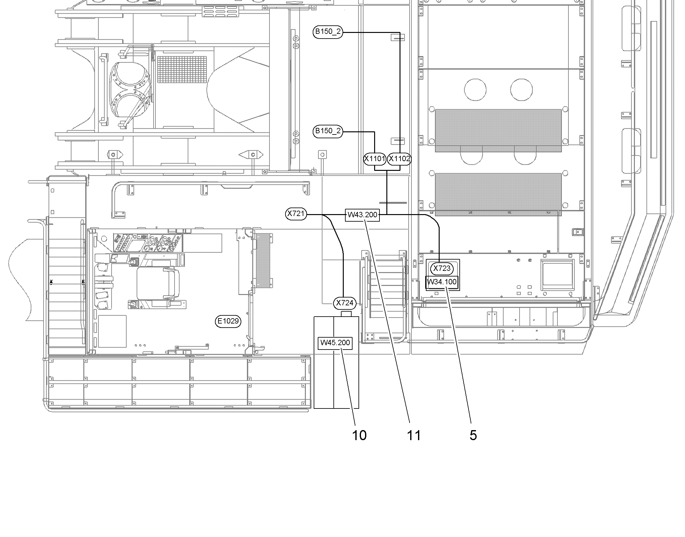 КОМПЛЕКТ КАБЕЛЕЙ 10472299 LIEBHERR