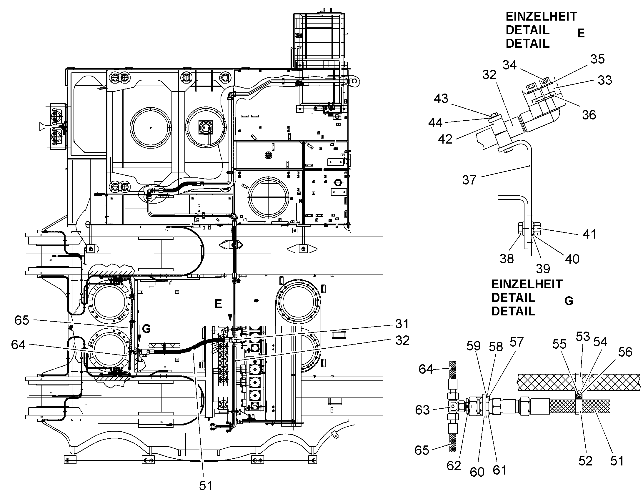ТРУБА НАПОРНАЯ В СБОРЕ 10000587 LIEBHERR