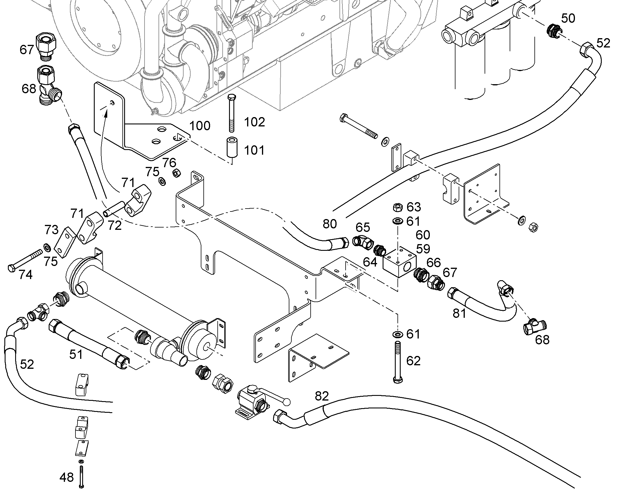 ШЛАНГ ТОПЛИВНЫЙ 25X600 10002500 LIEBHERR