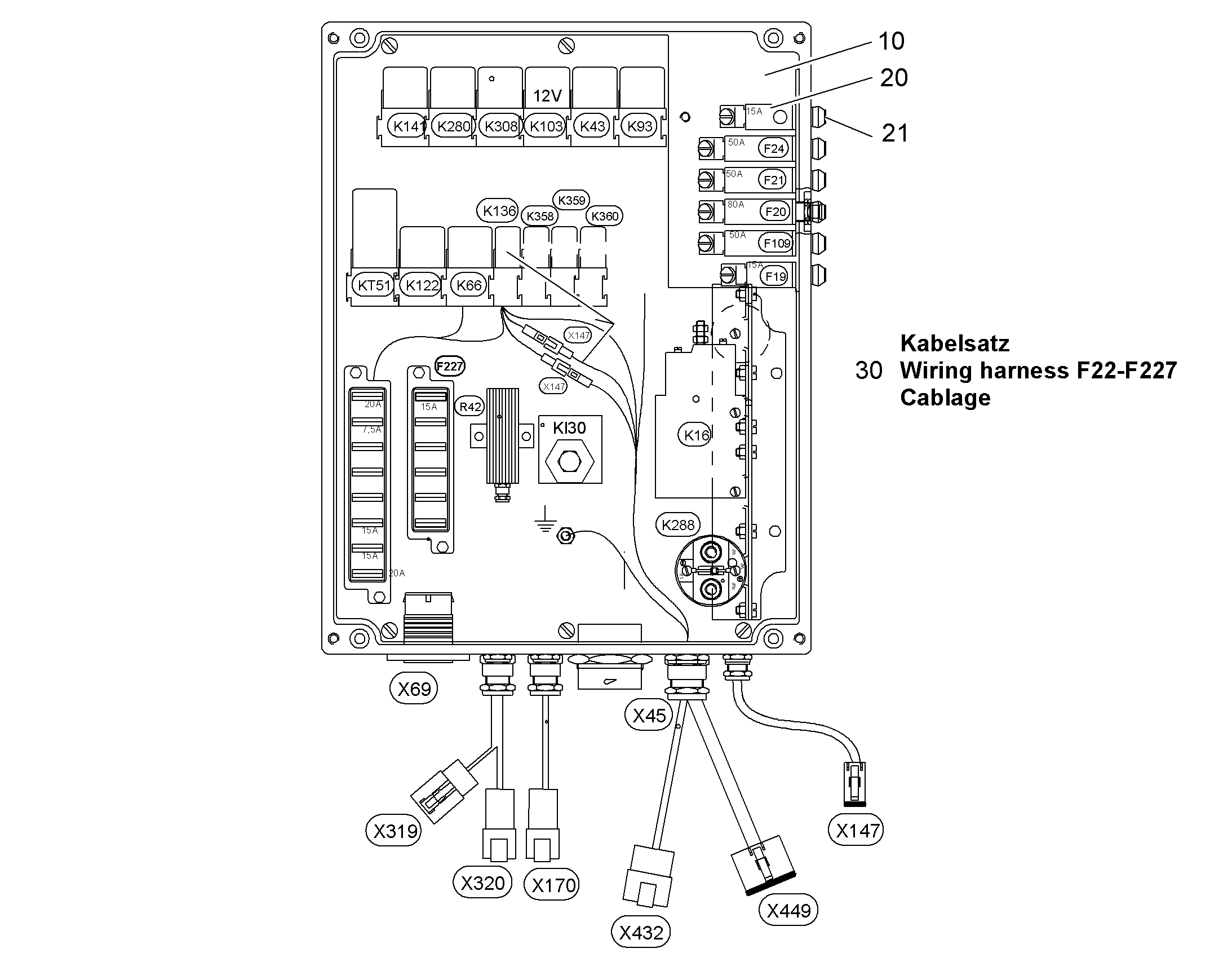 КОМПЛЕКТ КАБЕЛЕЙ 10397851 LIEBHERR