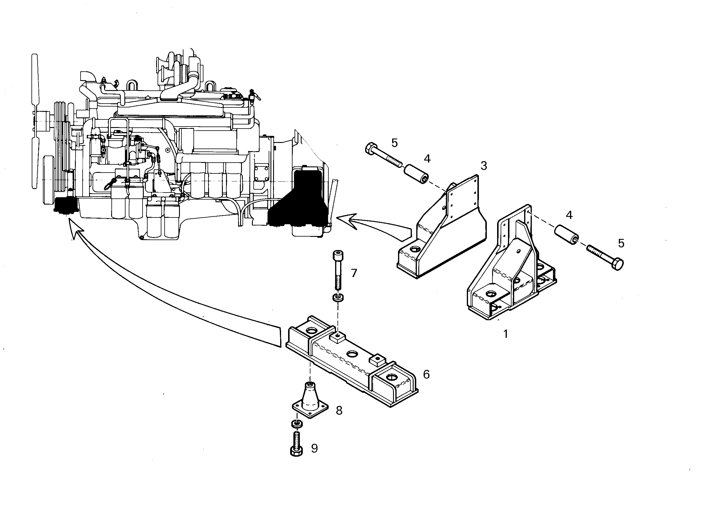 ОПОРЫ ДВИГАТЕЛЯ 9327709 LIEBHERR