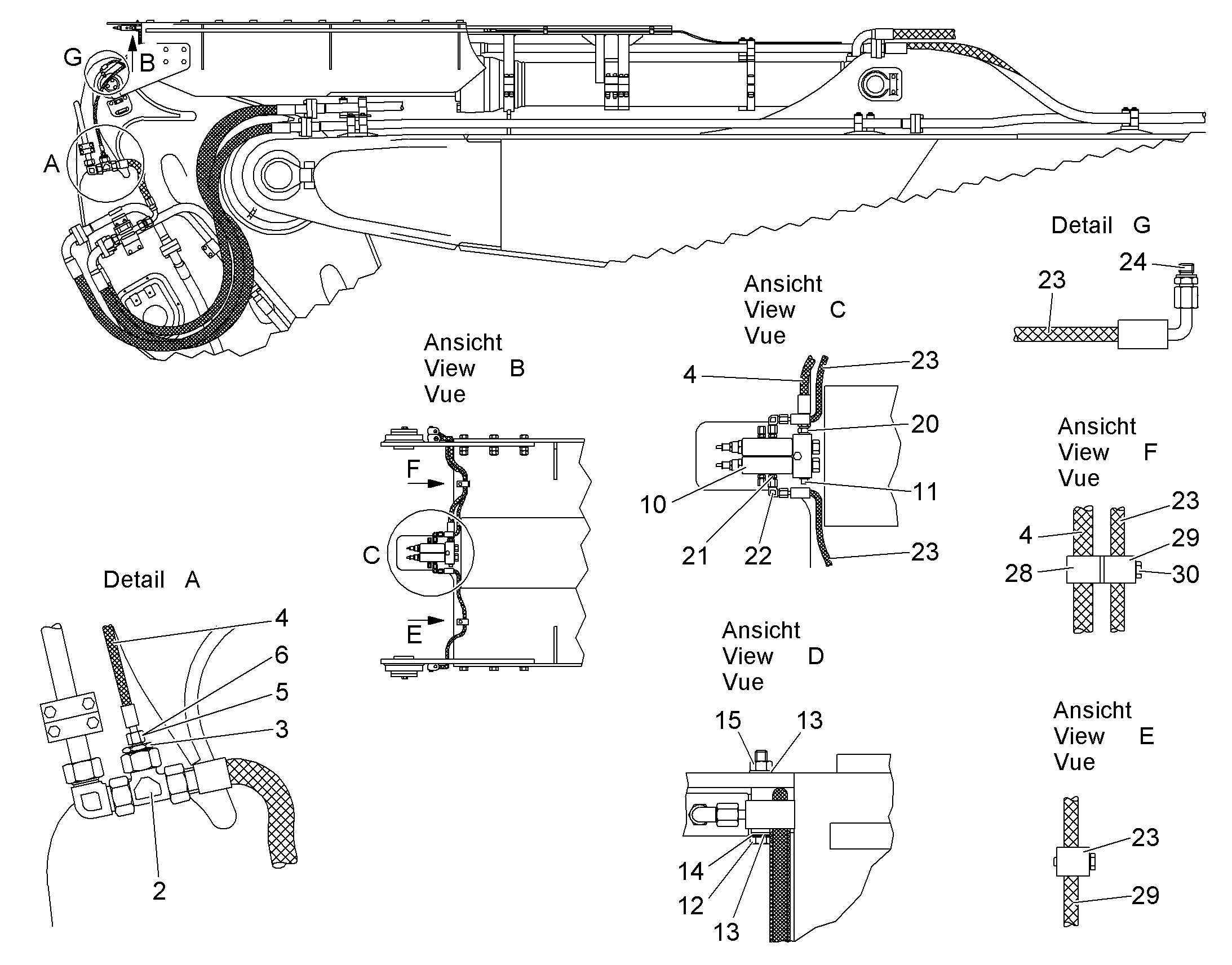 ШЛАНГ МАСЛЯНЫЙ 5X730 5607691 LIEBHERR