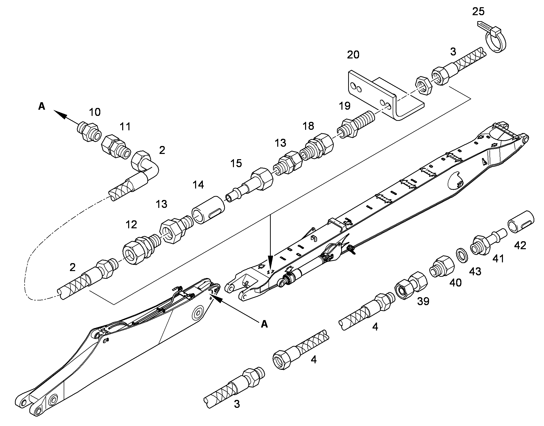 ШЛАНГ 12X1600 10007654 LIEBHERR