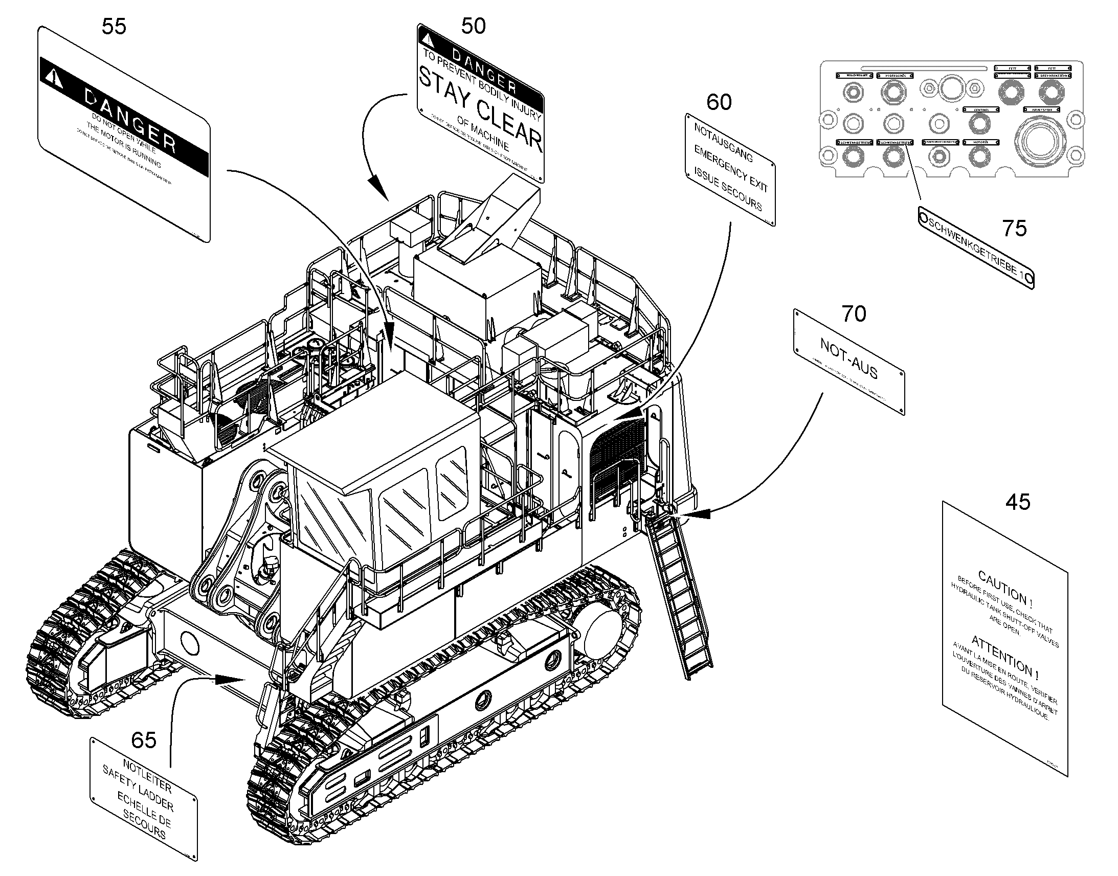 НАКЛЕЙКА ЗАПРЕЩАЮЩАЯ 10373225 LIEBHERR