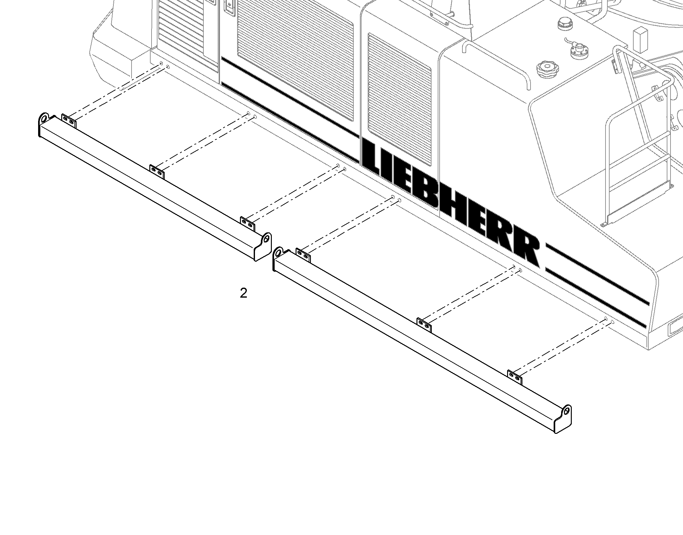 БАМПЕР СПРАВА 10389165 LIEBHERR