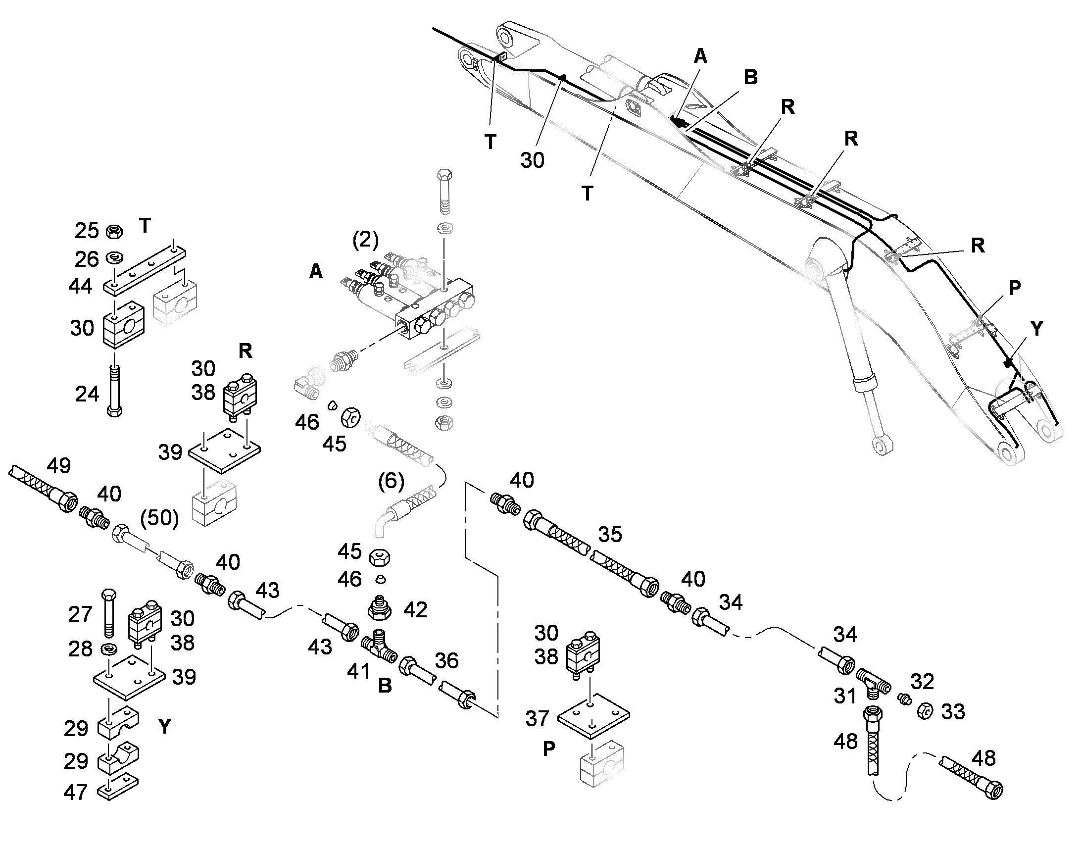 СМАЗОЧНАЯ ЛИНИЯ ДЛЯMОНОБЛОКА 10375784 LIEBHERR