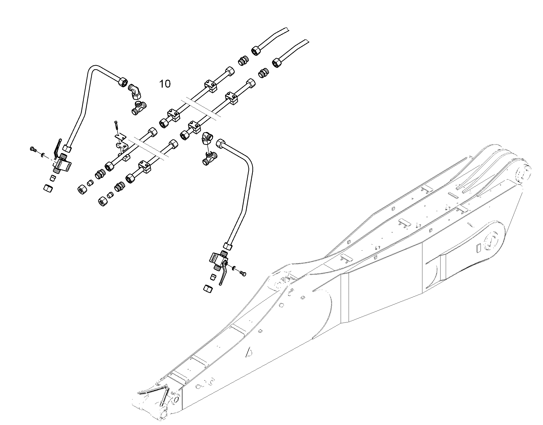 ПРОВОДКА ПРИВОД МЕХ. ПОВОРОТА 10405495 LIEBHERR
