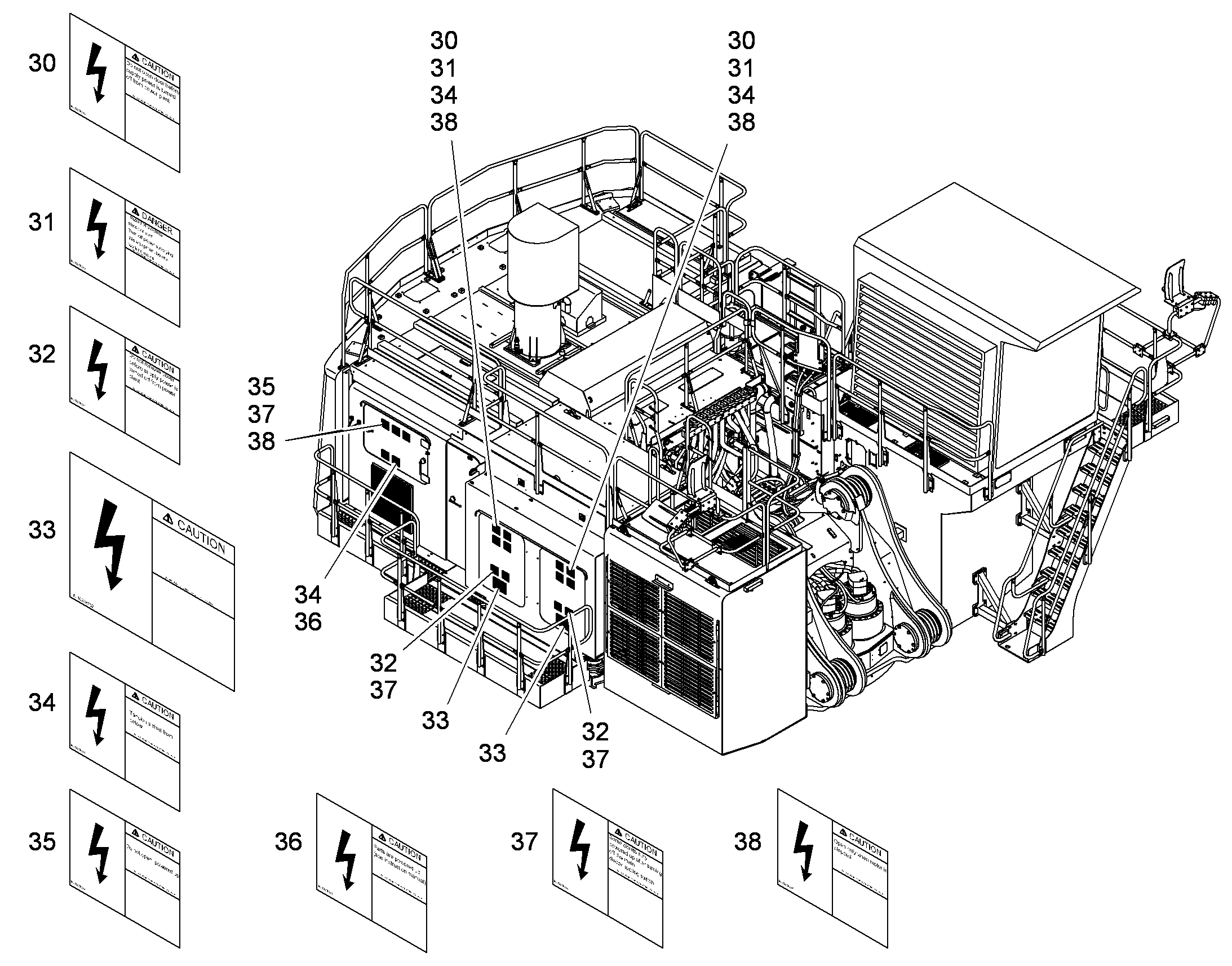 ЗНАК ПРЕДУПРЕЖДАЮЩИЙ 10388751 LIEBHERR