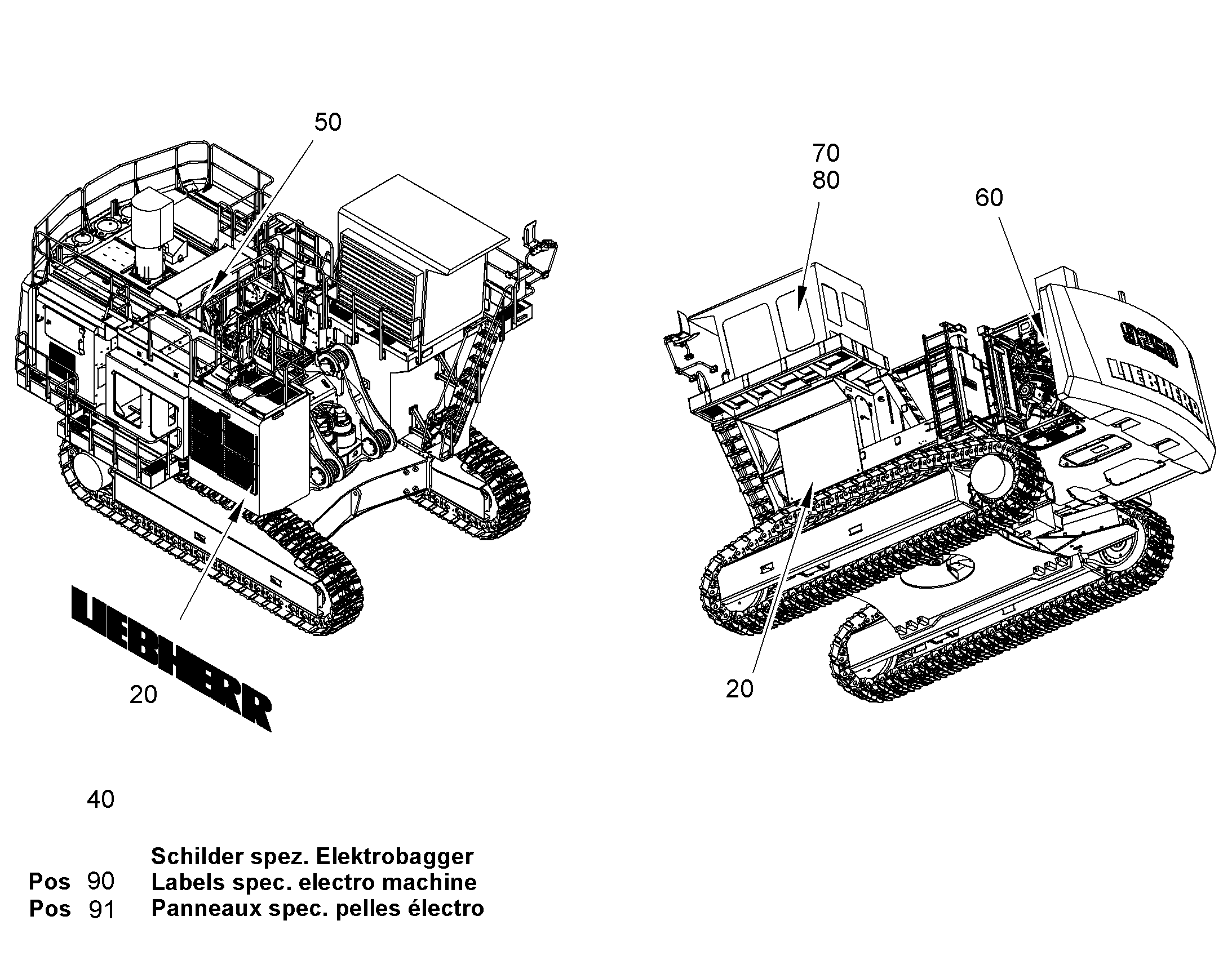 ОБЩИЕ ТАБЛИЧКИ ВЕРХНЕЙ ТЕЛЕЖКИ 10381072 LIEBHERR