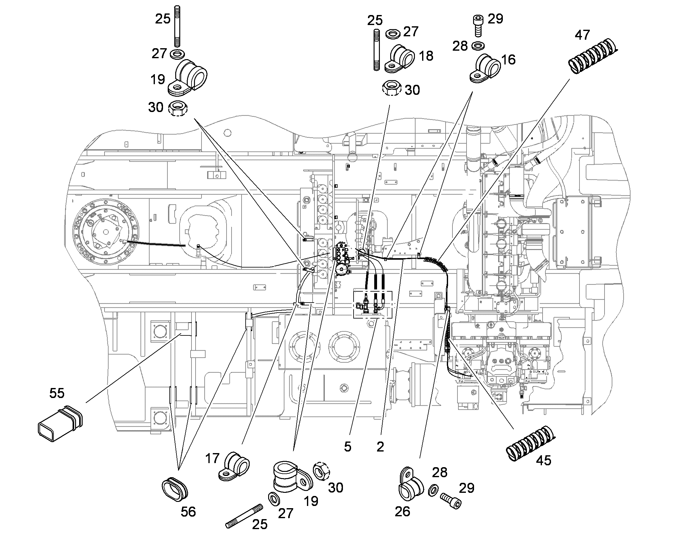 ЛИНИЯ УПРАВЛЯЮЩАЯ УСТАНОВКА 10388636 LIEBHERR