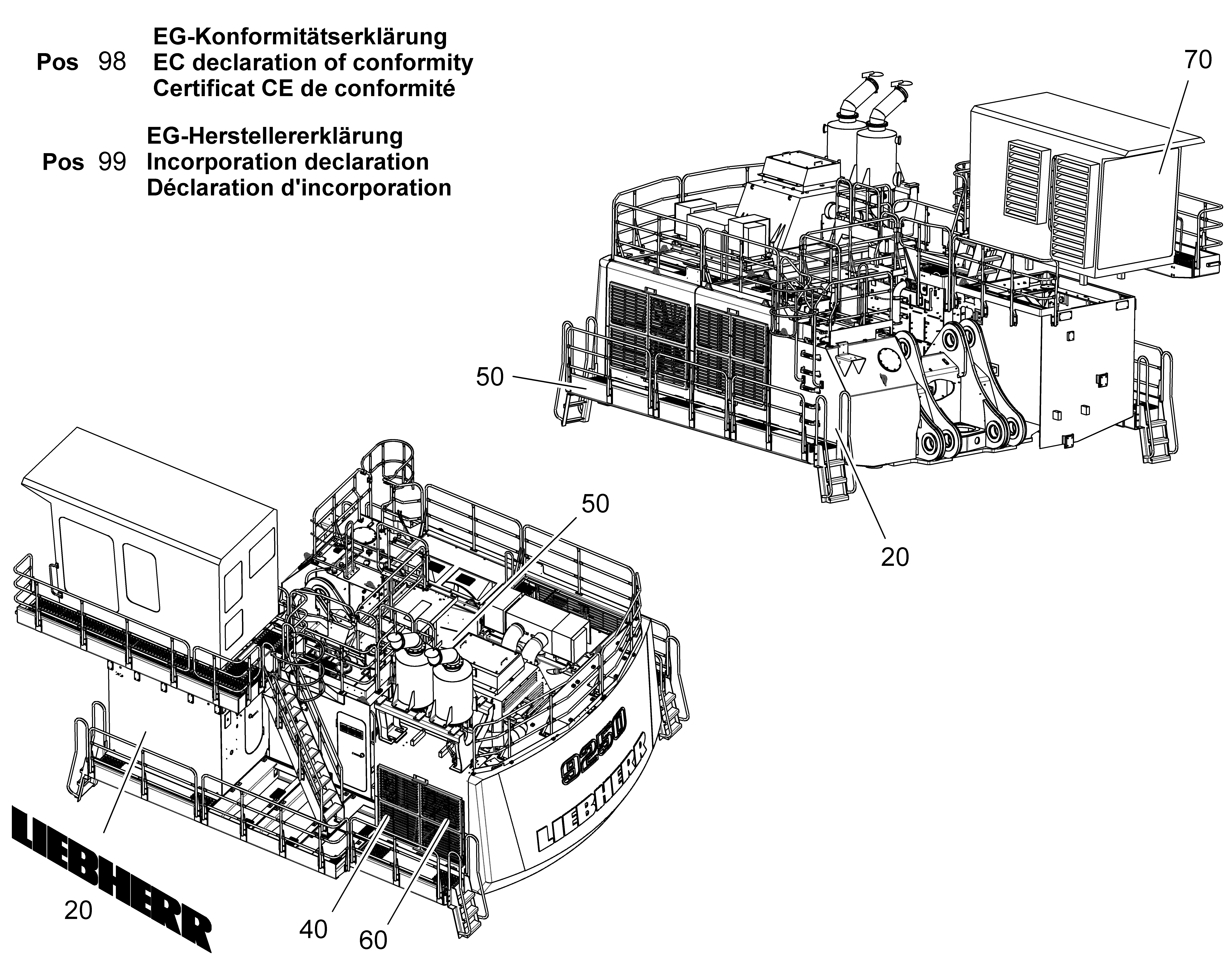 МОНТ.ДЕТАЛИ ОБШИВКИ ГЕНЕРАТОРА 10404415 LIEBHERR
