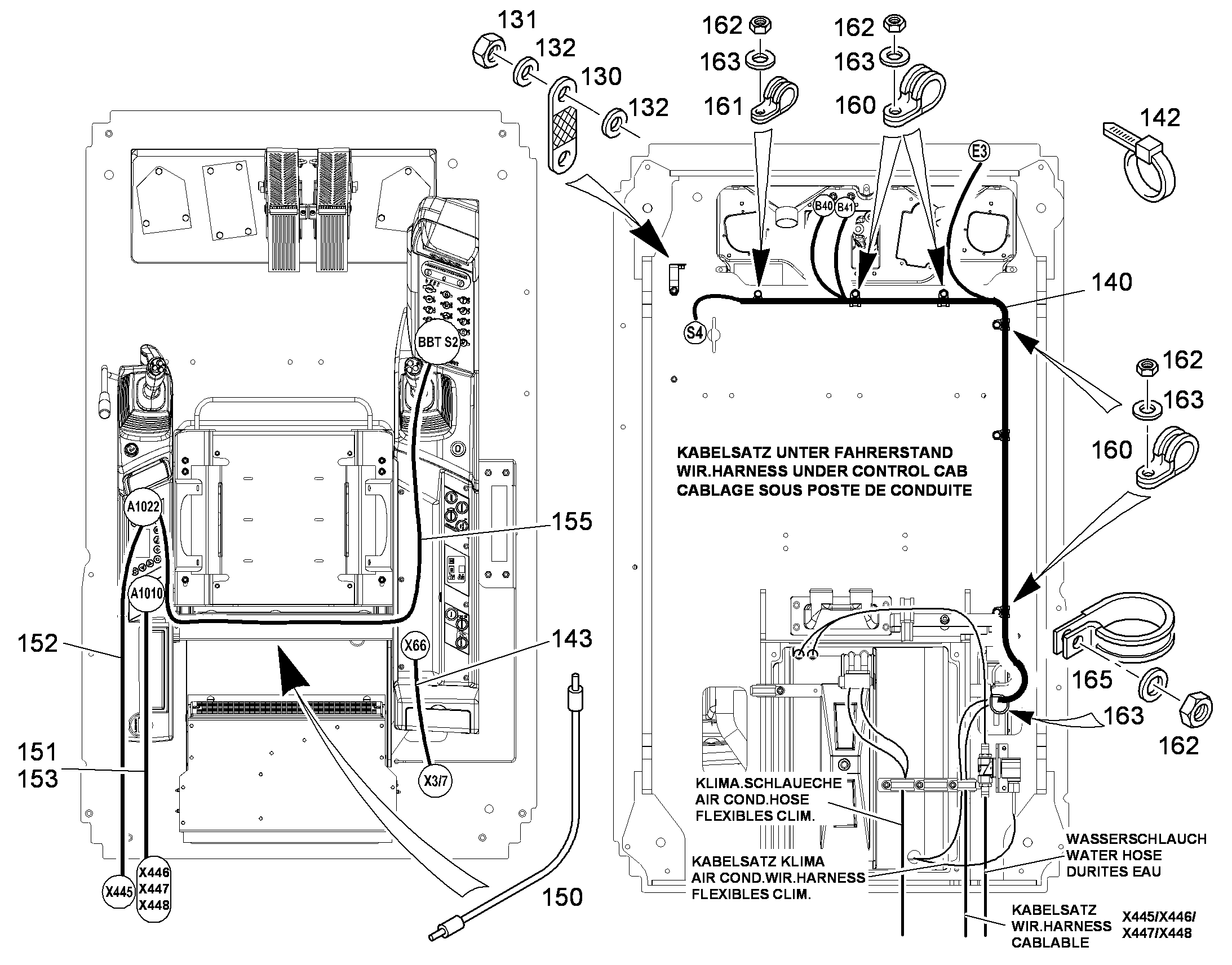 КОМПЛЕКТ КАБЕЛЕЙ A1022-X445 10074529 LIEBHERR