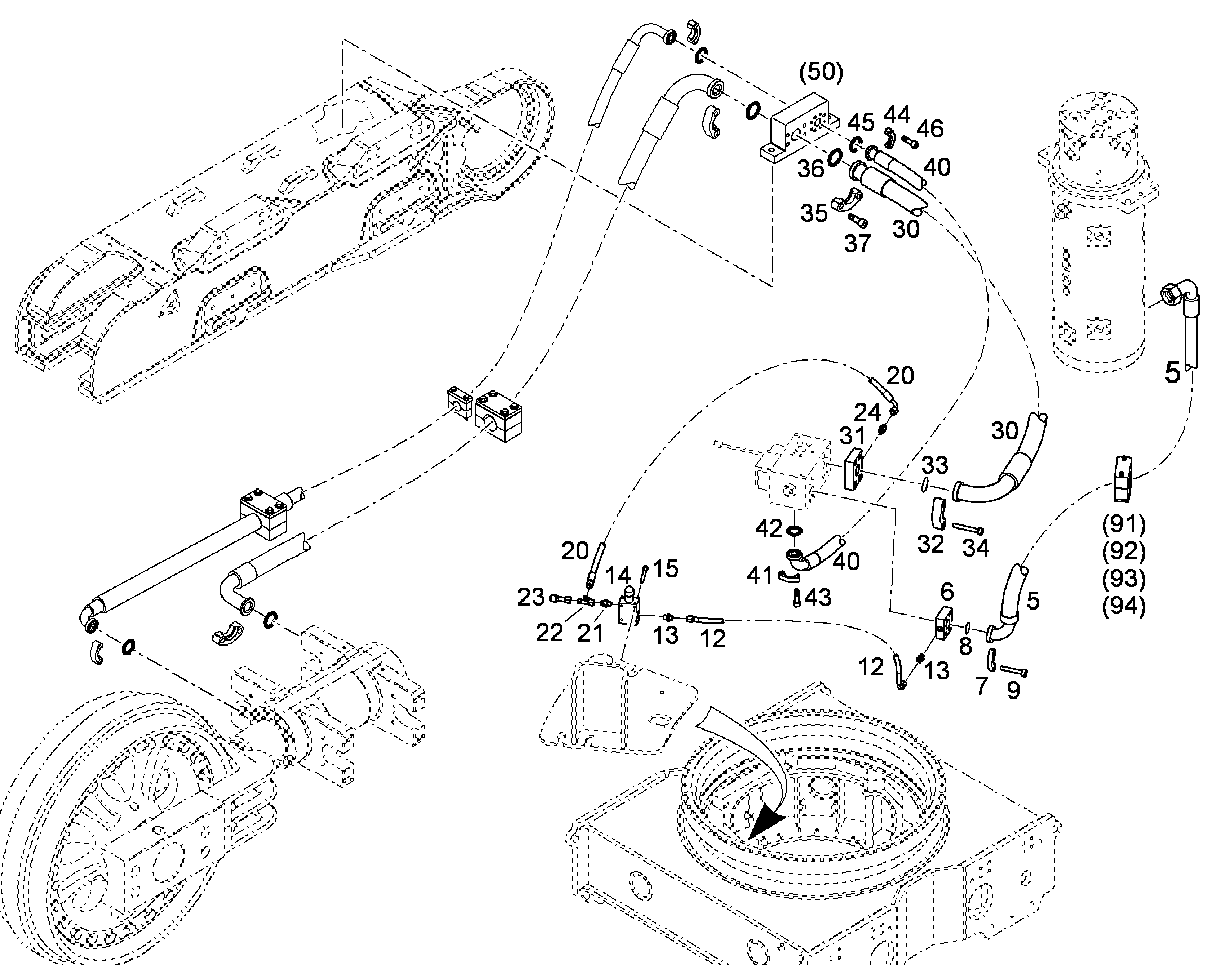 ШЛАНГ 8X400 10287801 LIEBHERR