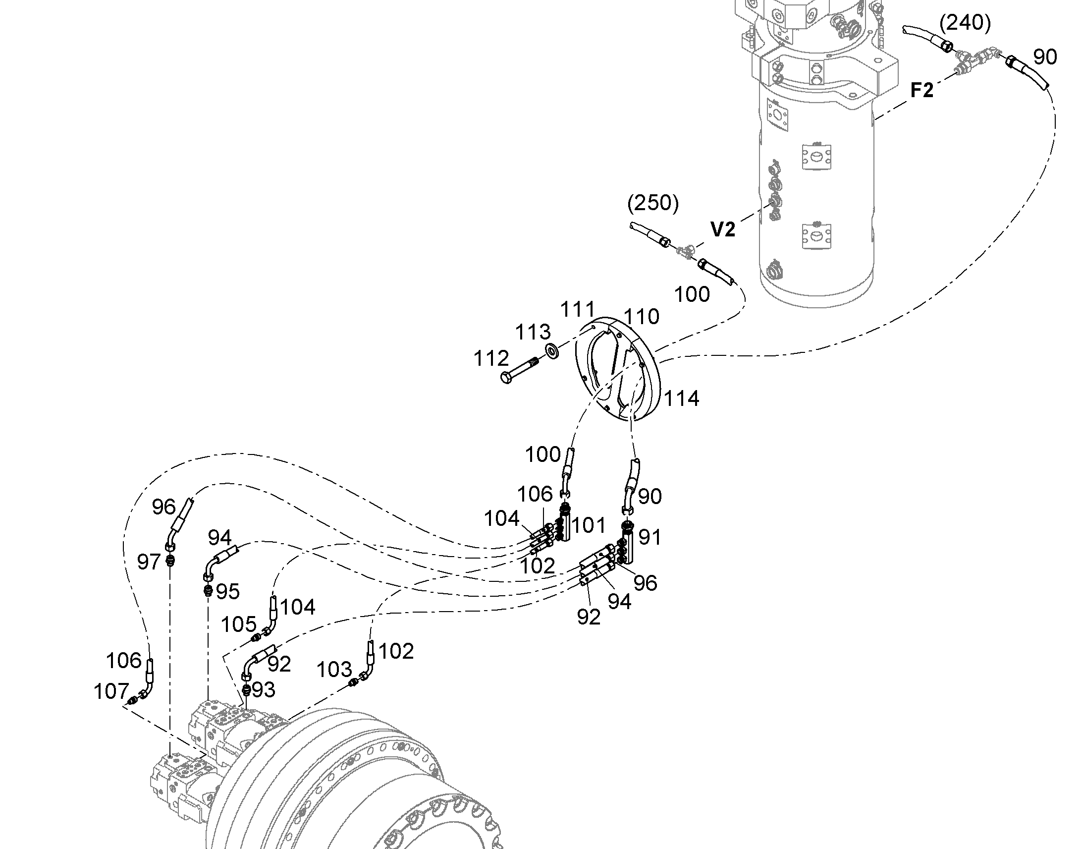 СКОБА ДЛЯ КРЕПЛЕНИЯ ШЛАНГА PE HD500 NOIR 10384409 LIEBHERR