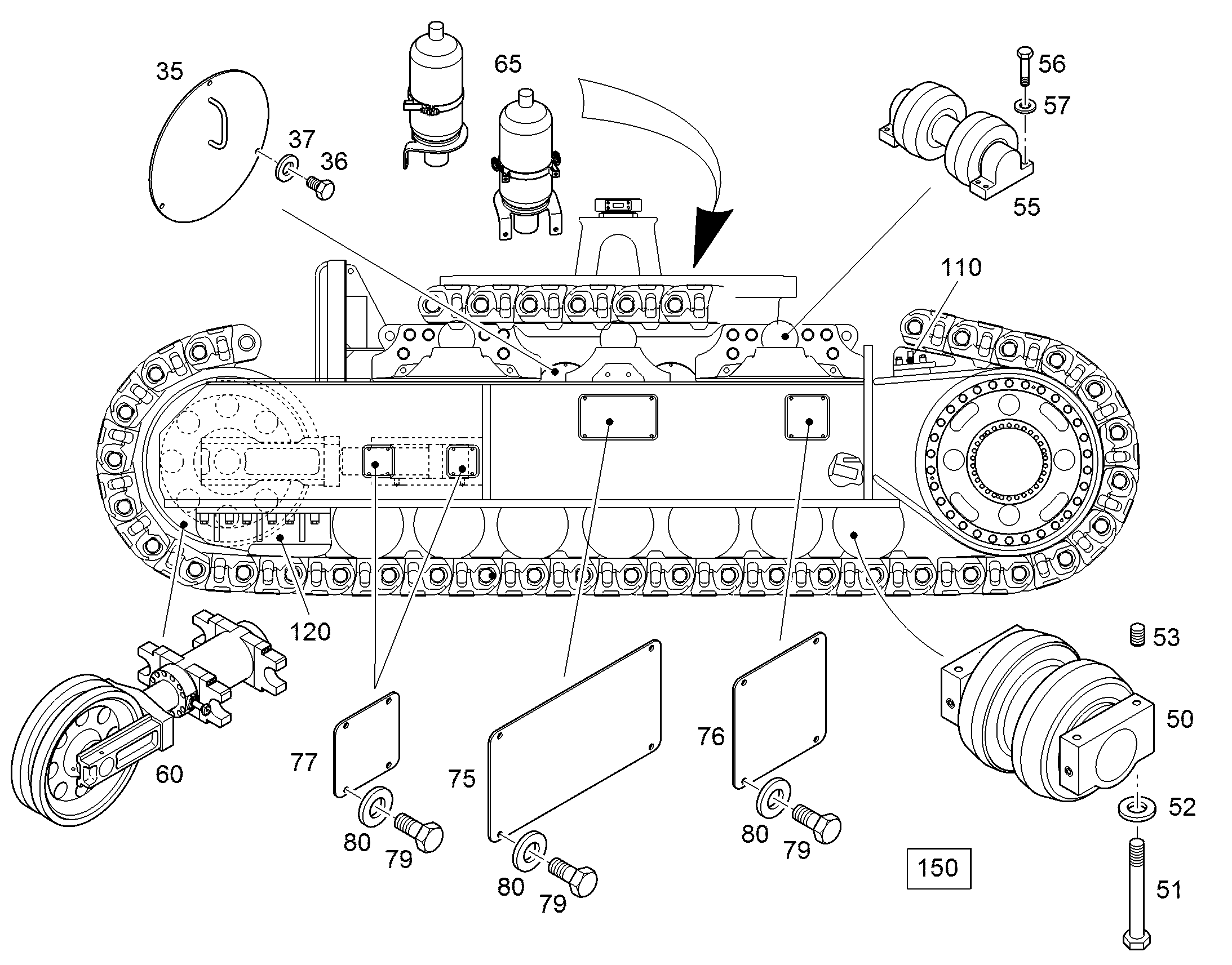 РЕКОНСТРУКЦИЯ - ОПОРНЫЕ РОЛИКИ 11852680 LIEBHERR