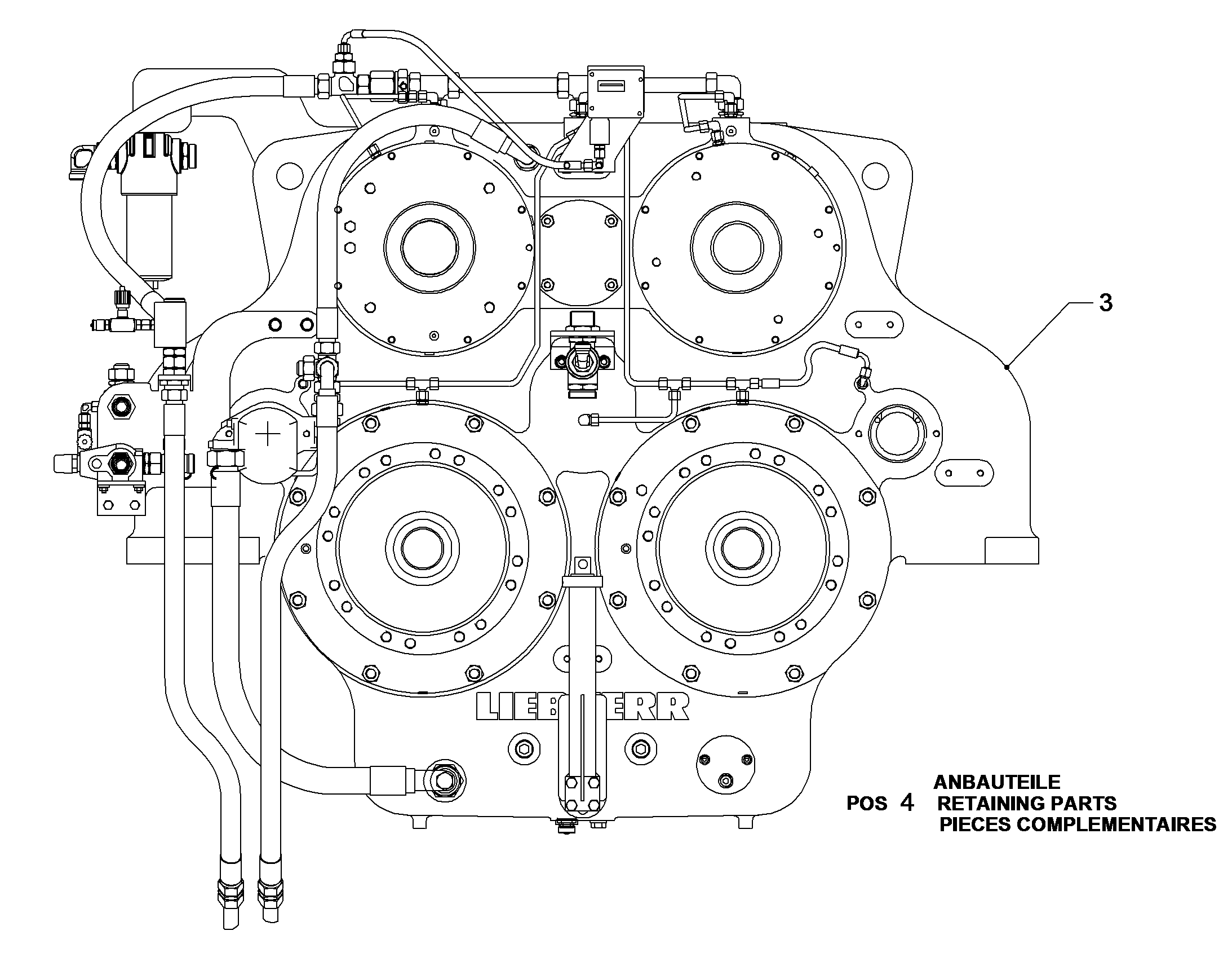 КОМПЛЕКТУЮЩИЕ ДЕТАЛИ 10390453 LIEBHERR