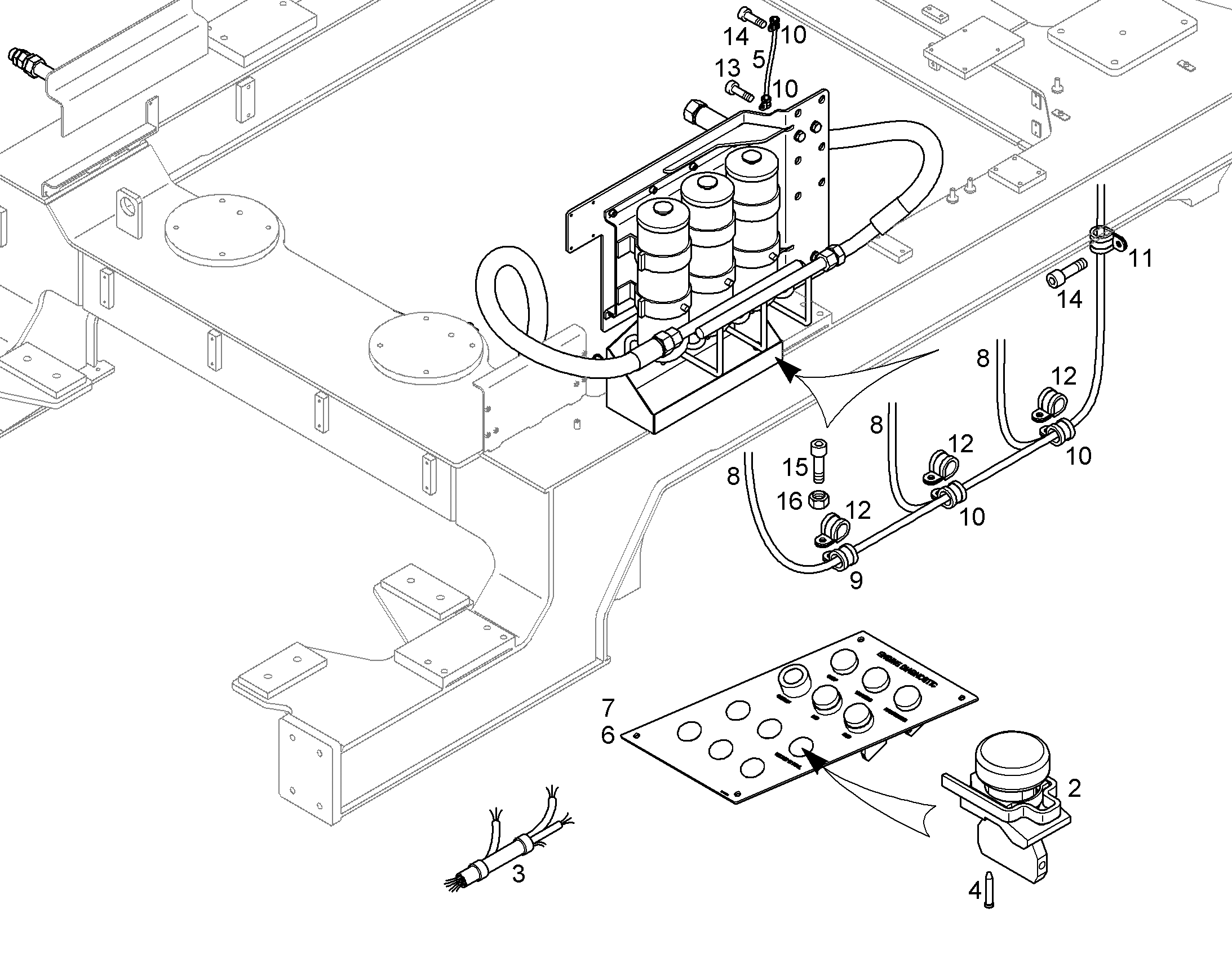 ЖГУТ КАБЕЛЕЙ ДОПОЛНИТЕЛЬНЫЙ 10384114 LIEBHERR