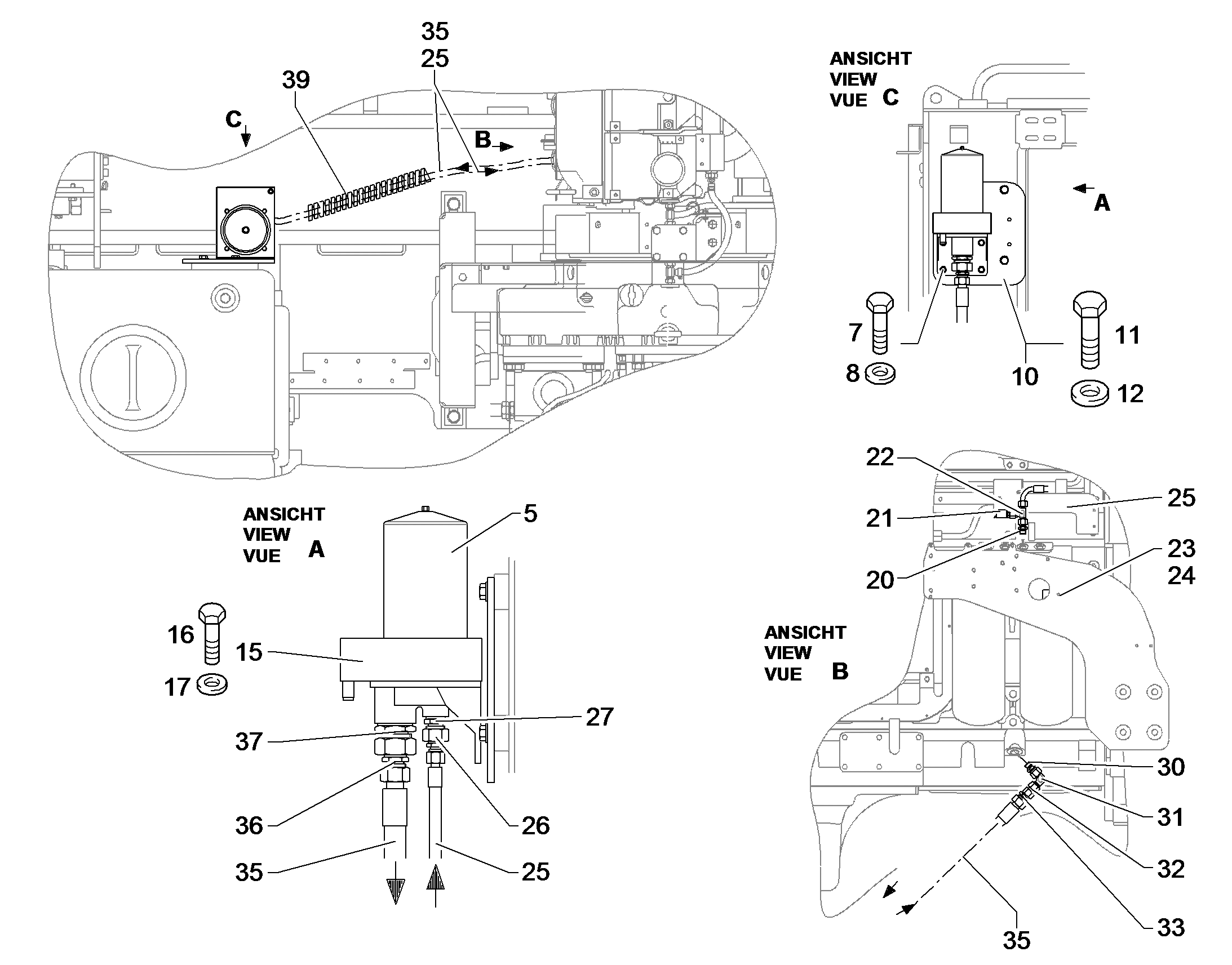 ШТУЦЕР РЕЗЬБОВОЙ GE 35L 1 5/8-12UN-2A 7410474 LIEBHERR