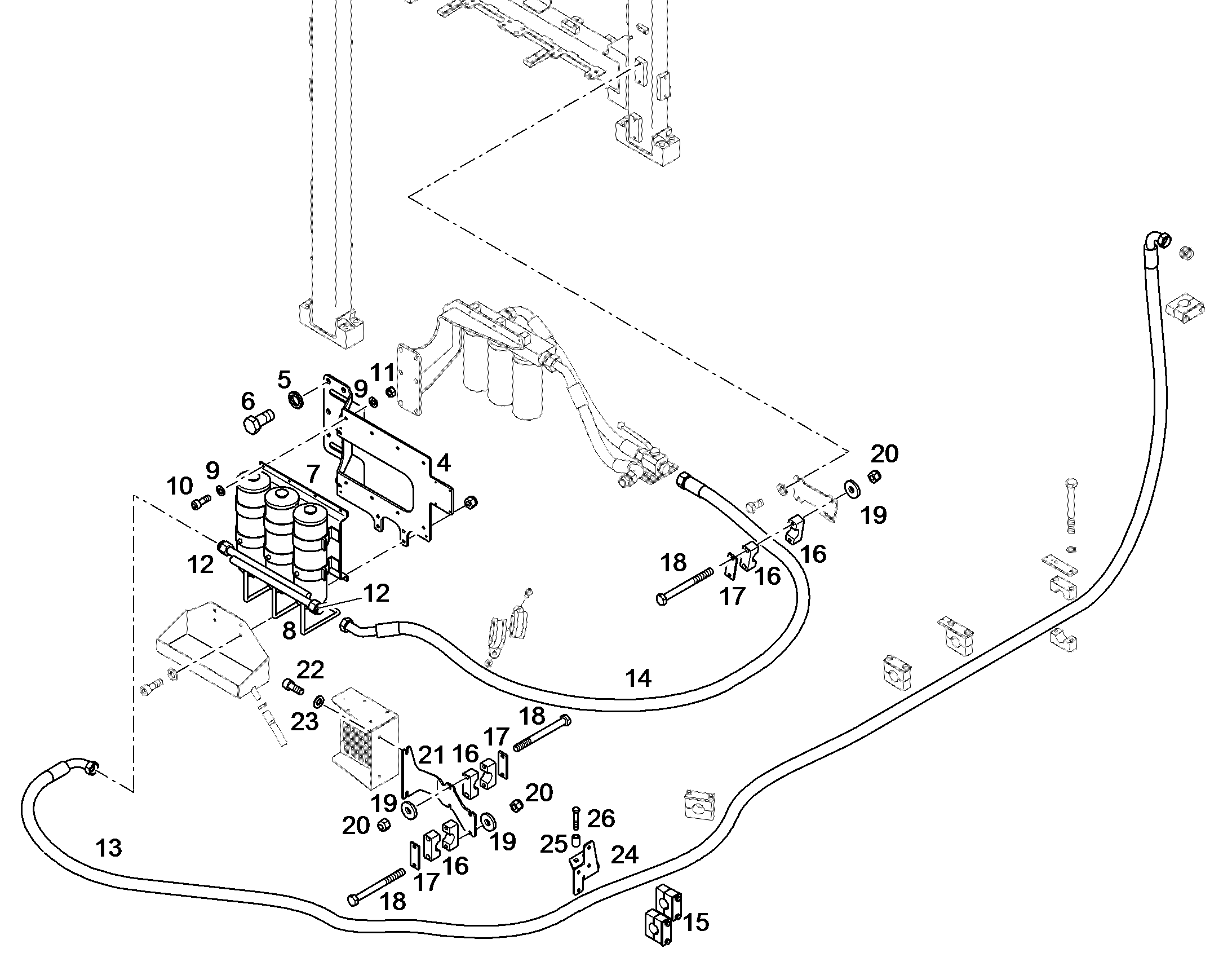 ШЛАНГ ТОПЛИВНЫЙ 32X8250 10801802 LIEBHERR