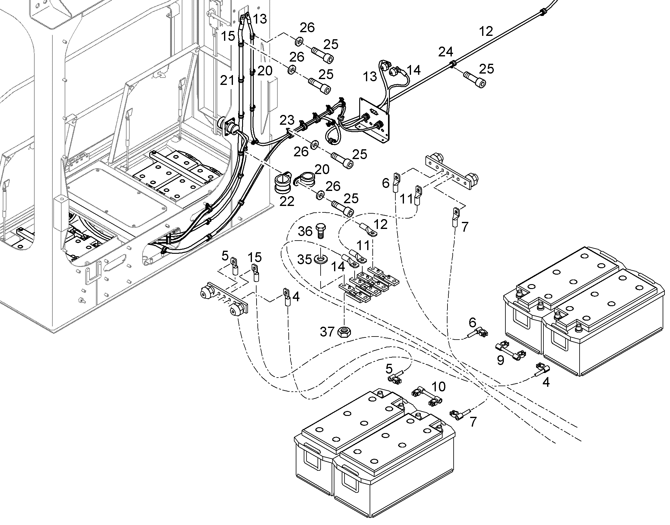 КОМПЛЕКТ КАБЕЛЕЙ 10399078 LIEBHERR