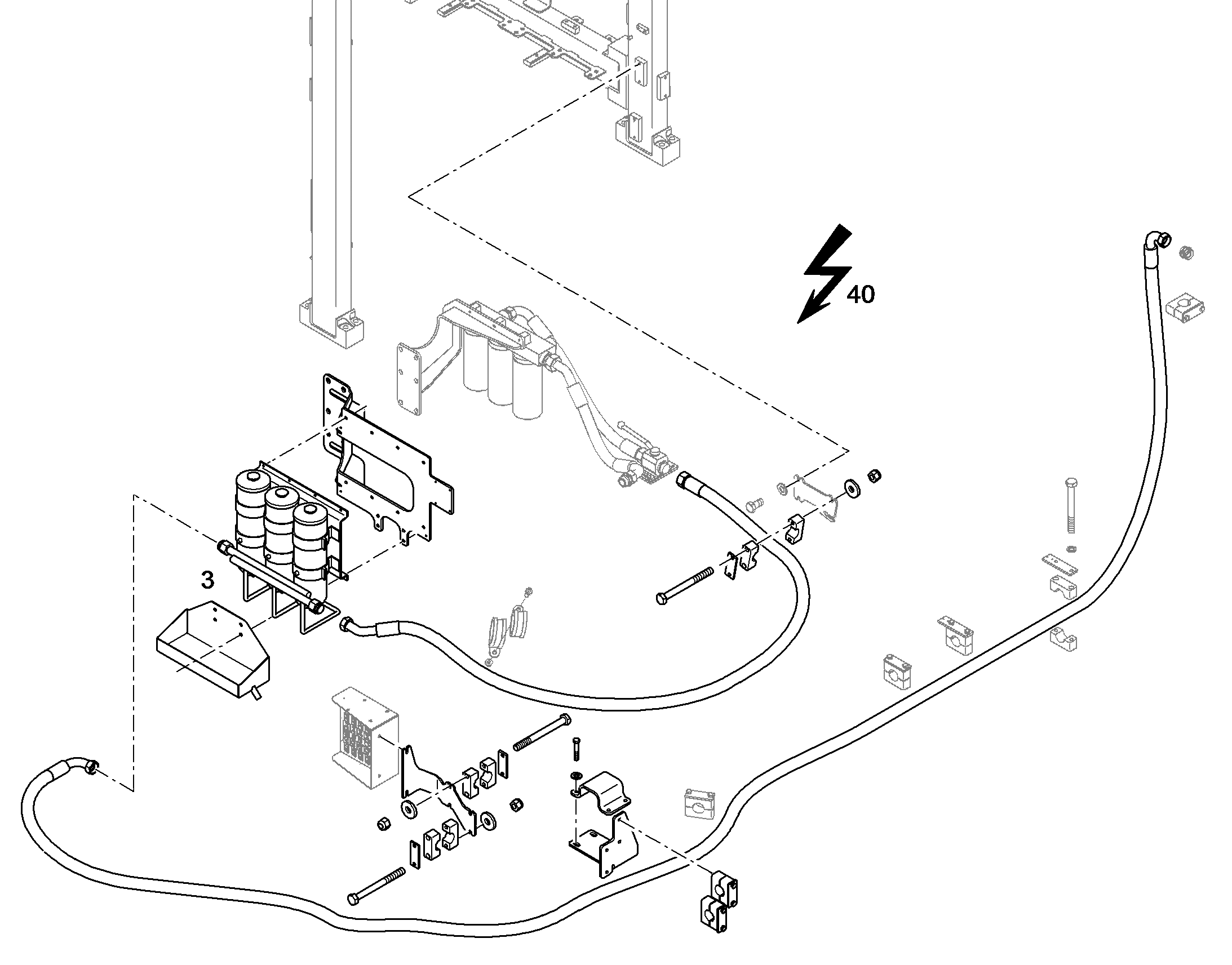 ВЛАГООТДЕЛИТЕЛЬ, УСТАНОВКА 10392123 LIEBHERR