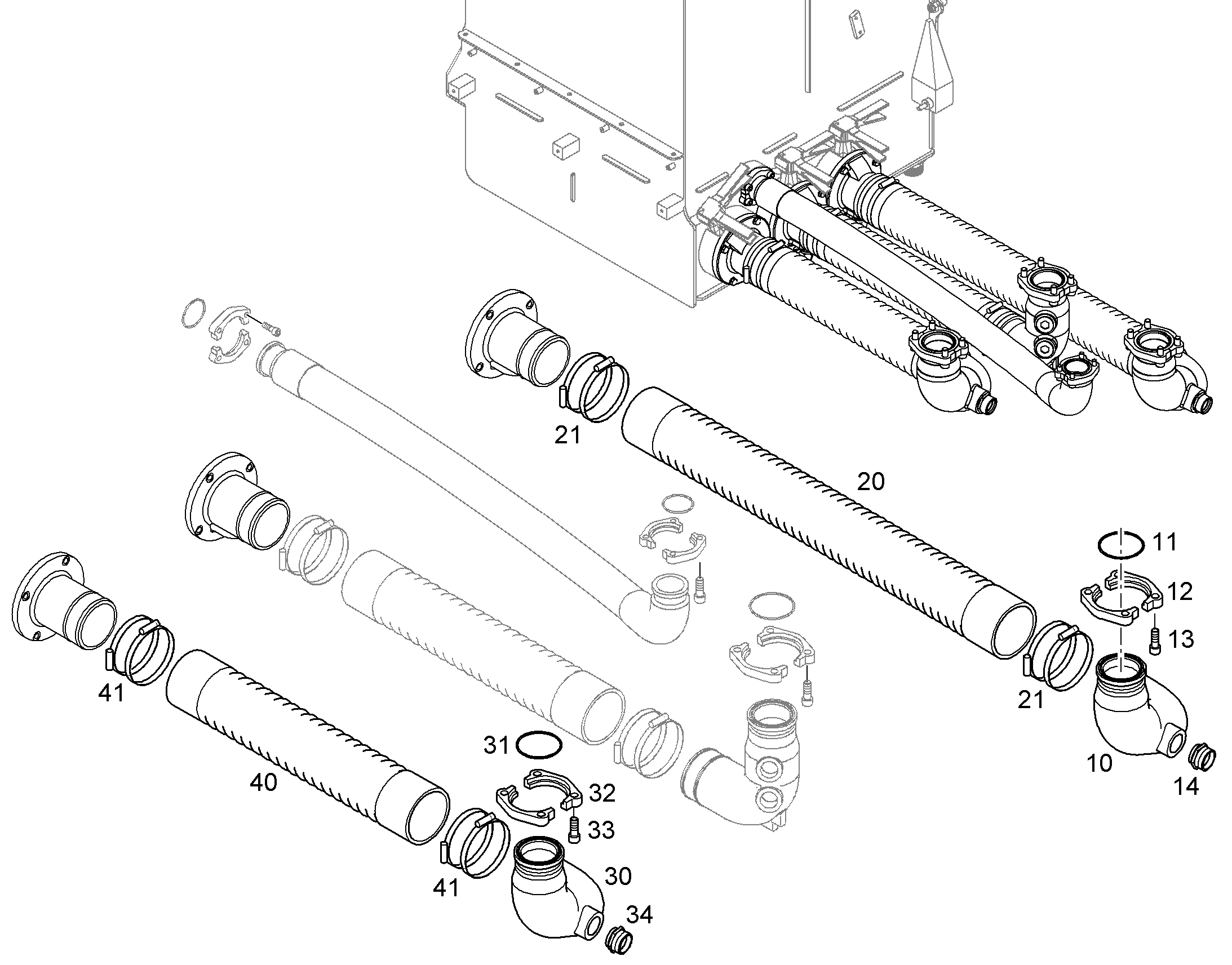 СКОБА ДЛЯ КРЕПЛЕНИЯ ШЛАНГА DIN 3017-2 B2 140 136-144X25 W 7367106 LIEBHERR