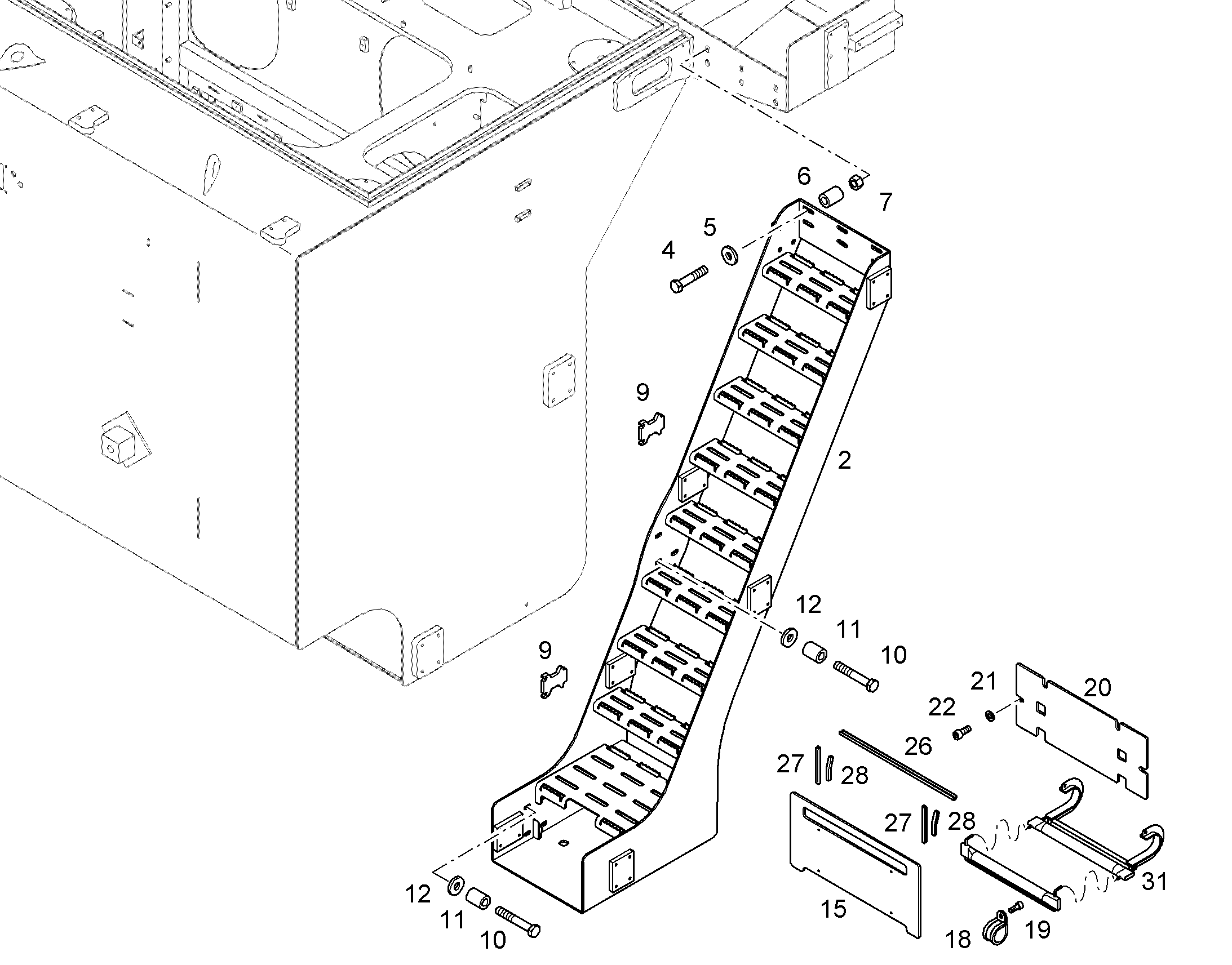 ЛЕСТНИЦА АВАРИЙНАЯ 10398708 LIEBHERR