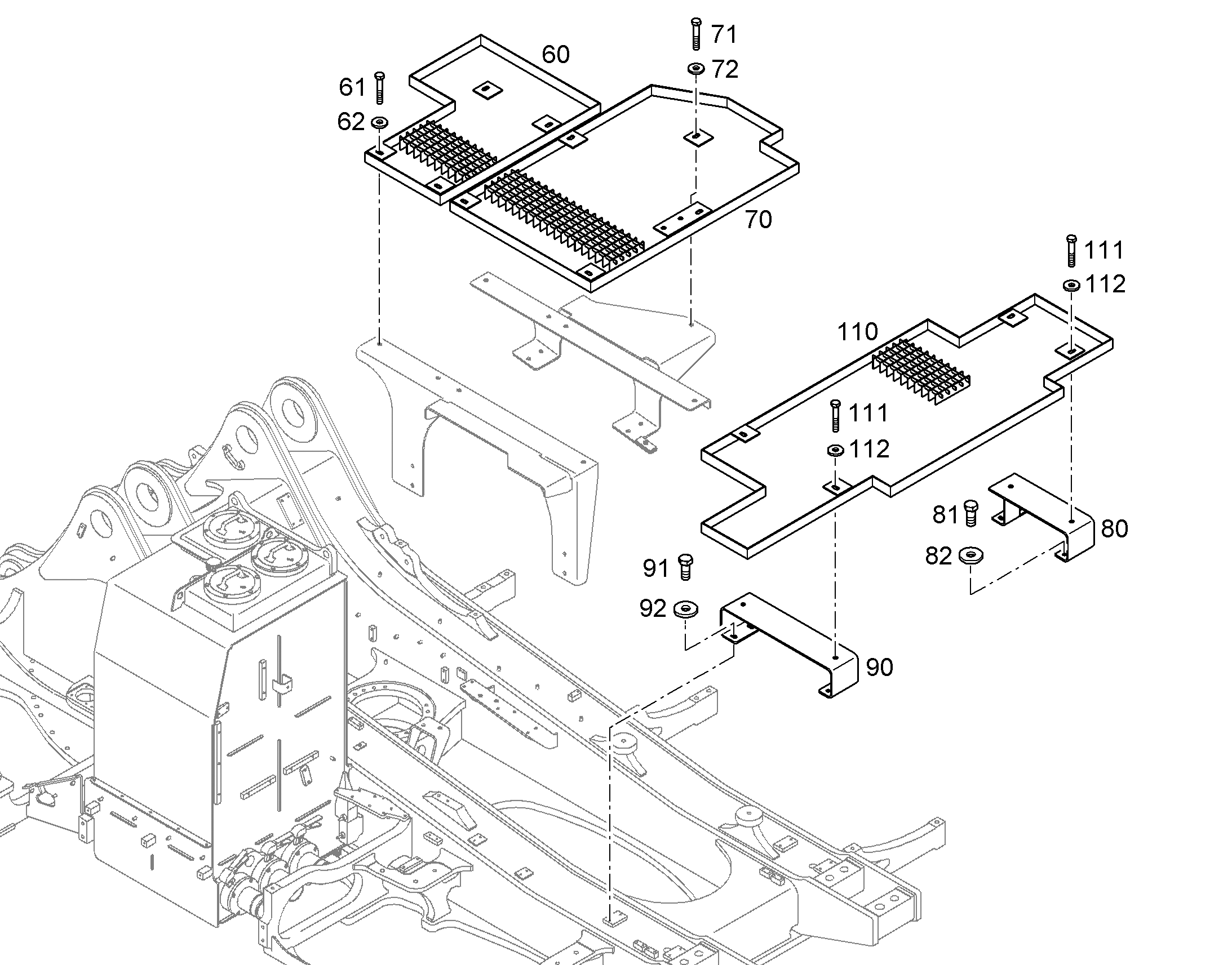 РЕШЕТКА КОЛОСНИКОВАЯ 10820027 LIEBHERR