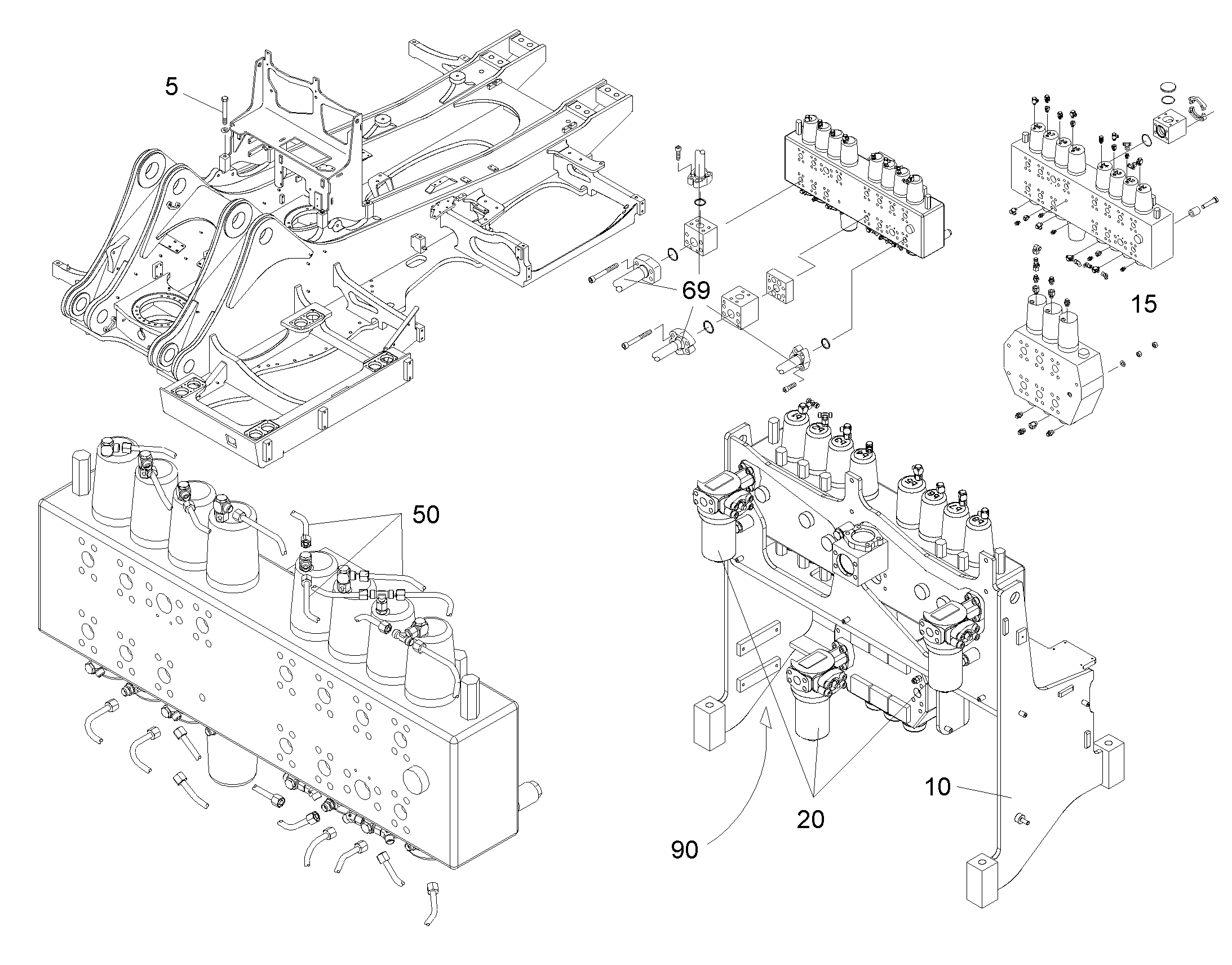 ГИДР. УСТ.ГИДРОРАСПРЕДЕЛИТЕЛЬ 10387320 LIEBHERR