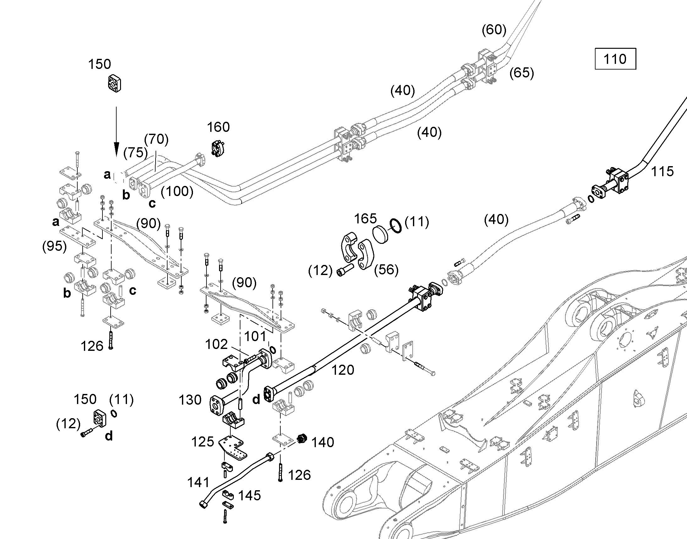 СМАЗОЧНАЯ ЛИНИЯ, КОМПЛЕКТ 10825039 LIEBHERR