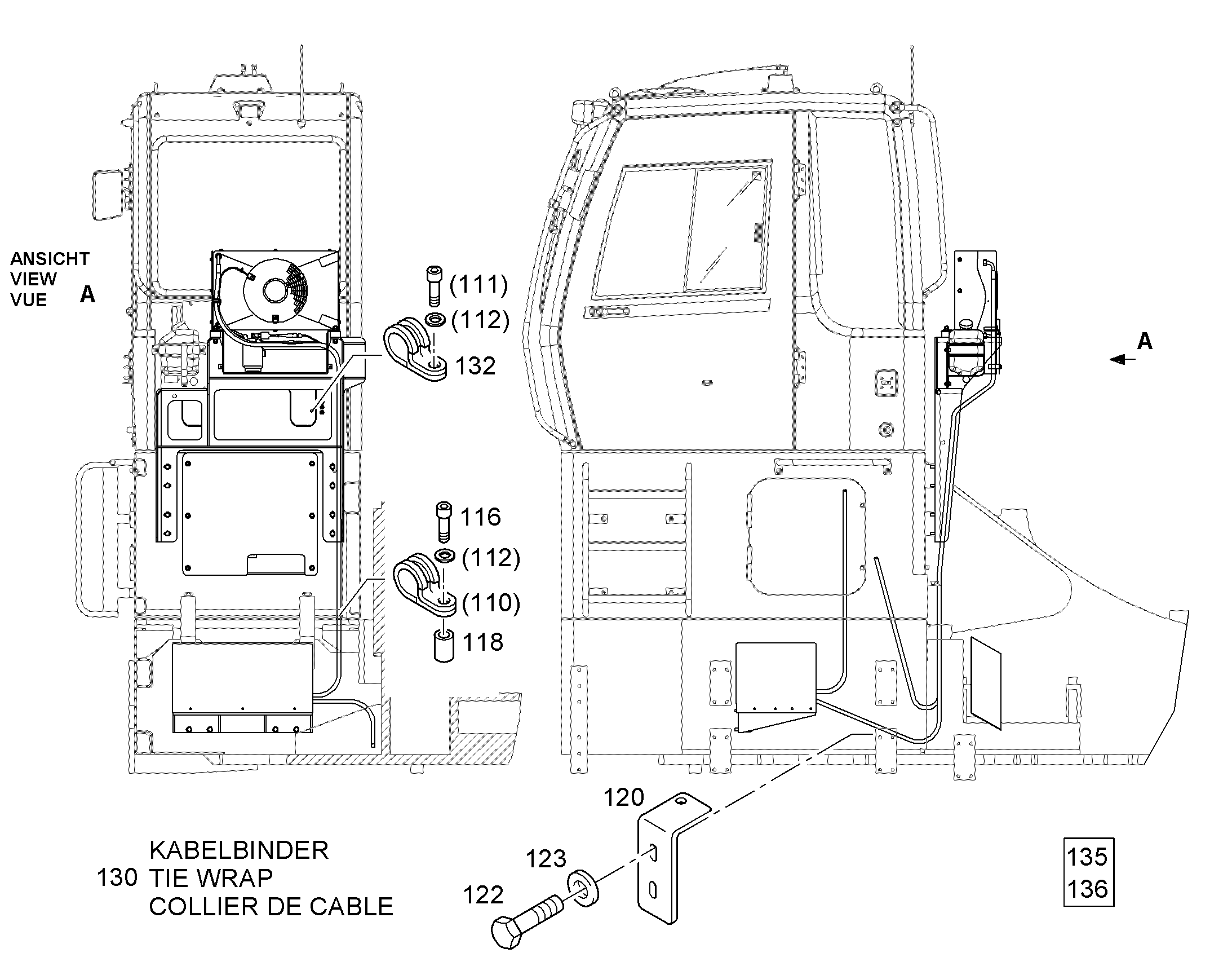 УДЛИНЕНИЕ ШЛАНГОВ 0.68 M 11072103 LIEBHERR
