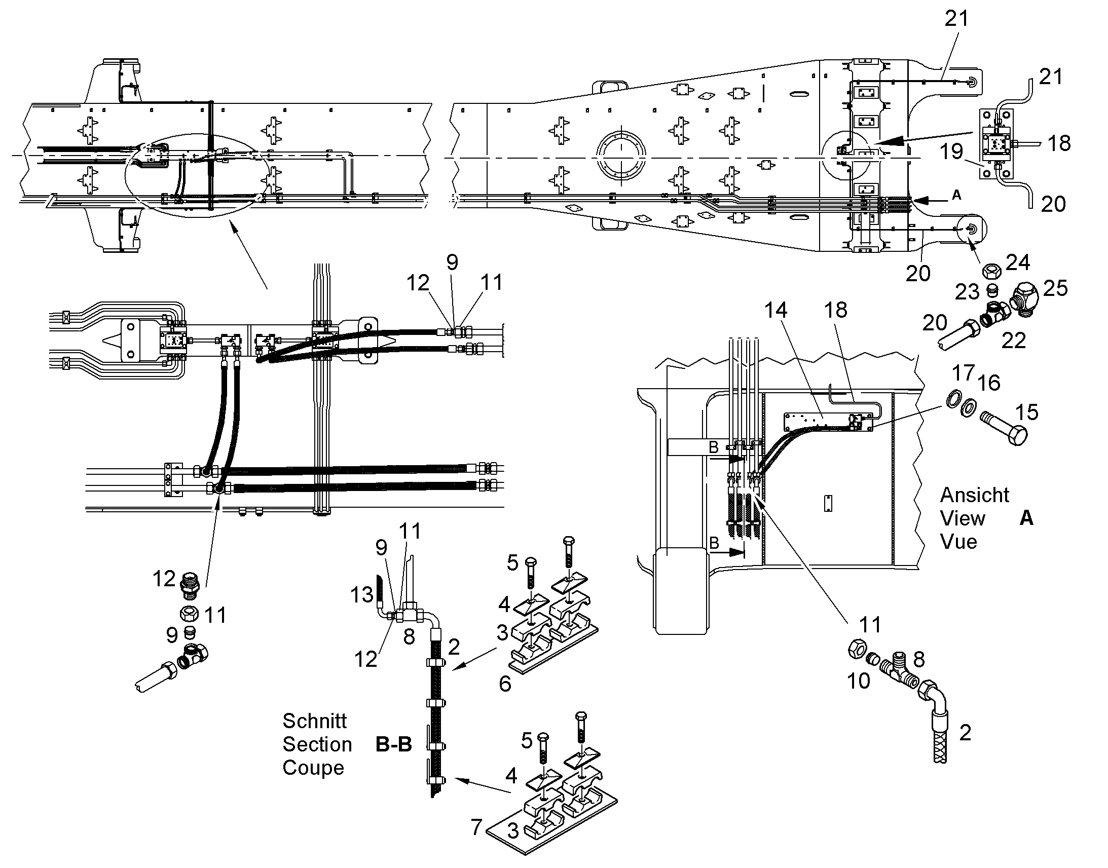СМАЗОЧНАЯ ЛИНИЯ, КОМПЛЕКТ 10087519 LIEBHERR