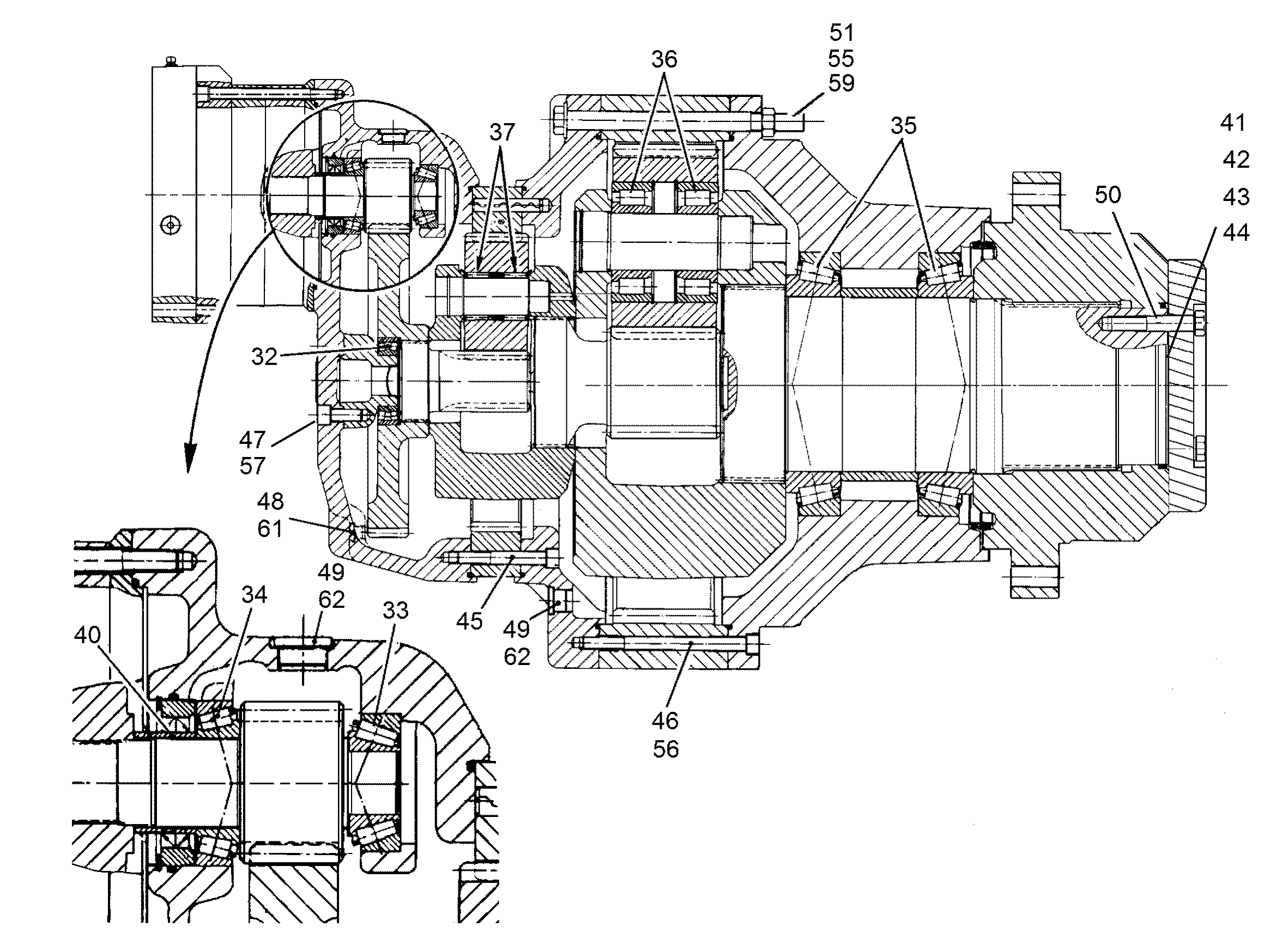 РОЛИКОПОДШИПНИК КОНИЧЕСКИЙ -320 56X 280X420X87 746225601 LIEBHERR