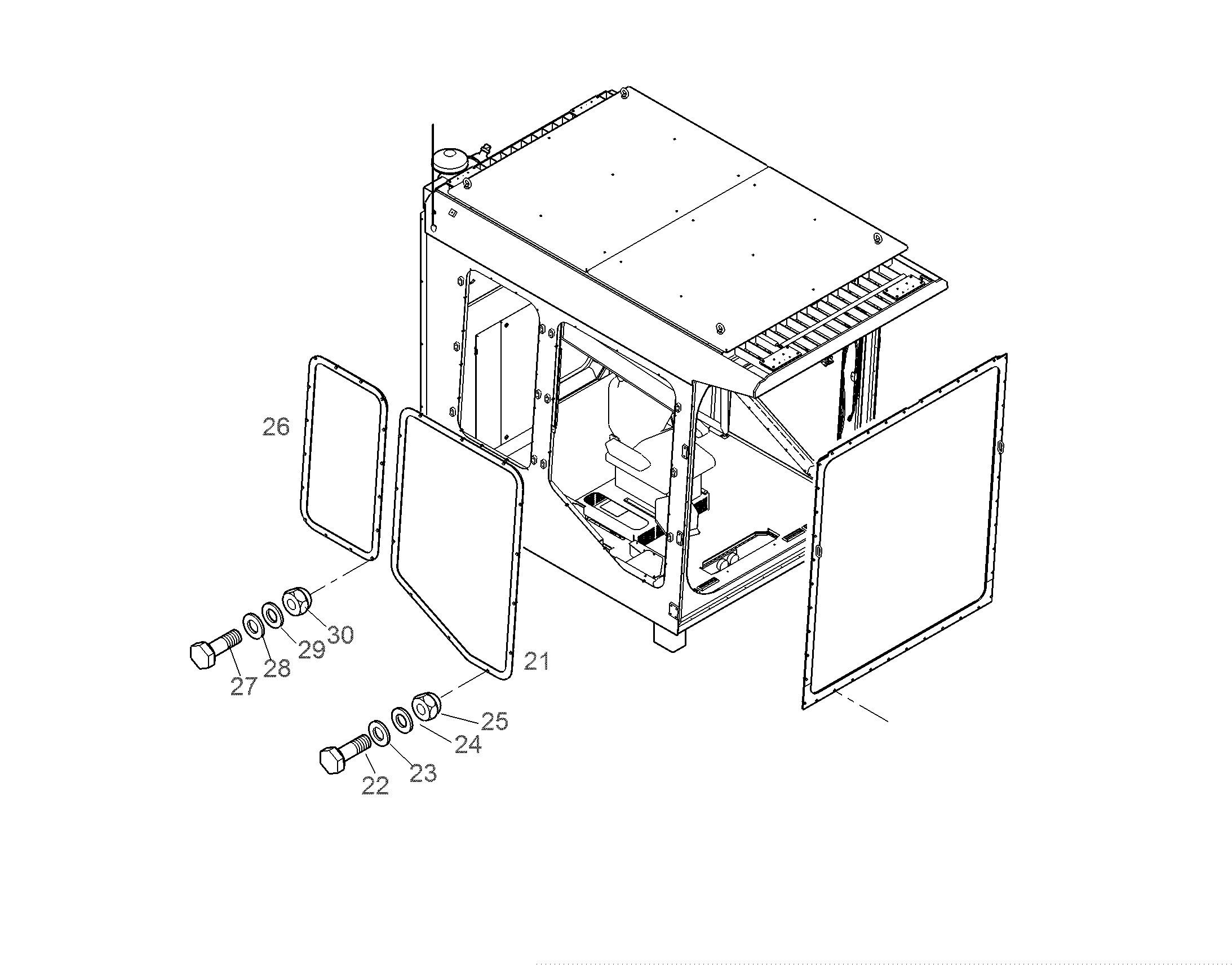 ОКНО В СБОРЕ 10450846 LIEBHERR