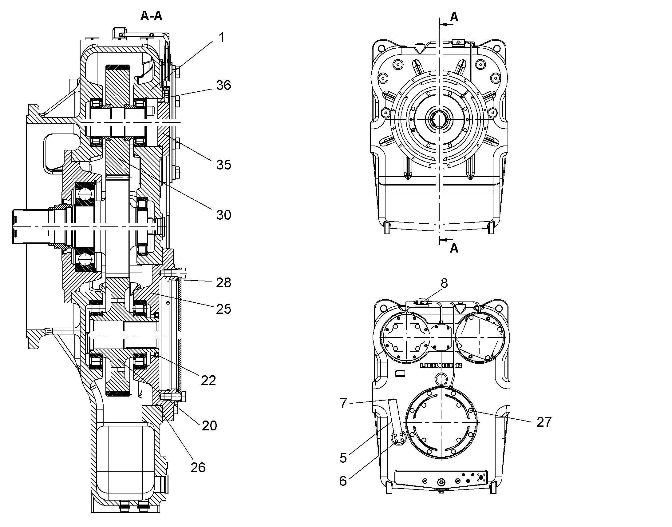 БОЛТ С ШЕСТИГРАННОЙ ГОЛОВКОЙ ISO 4014 M12X55 8.8 A3C 4600047 LIEBHERR