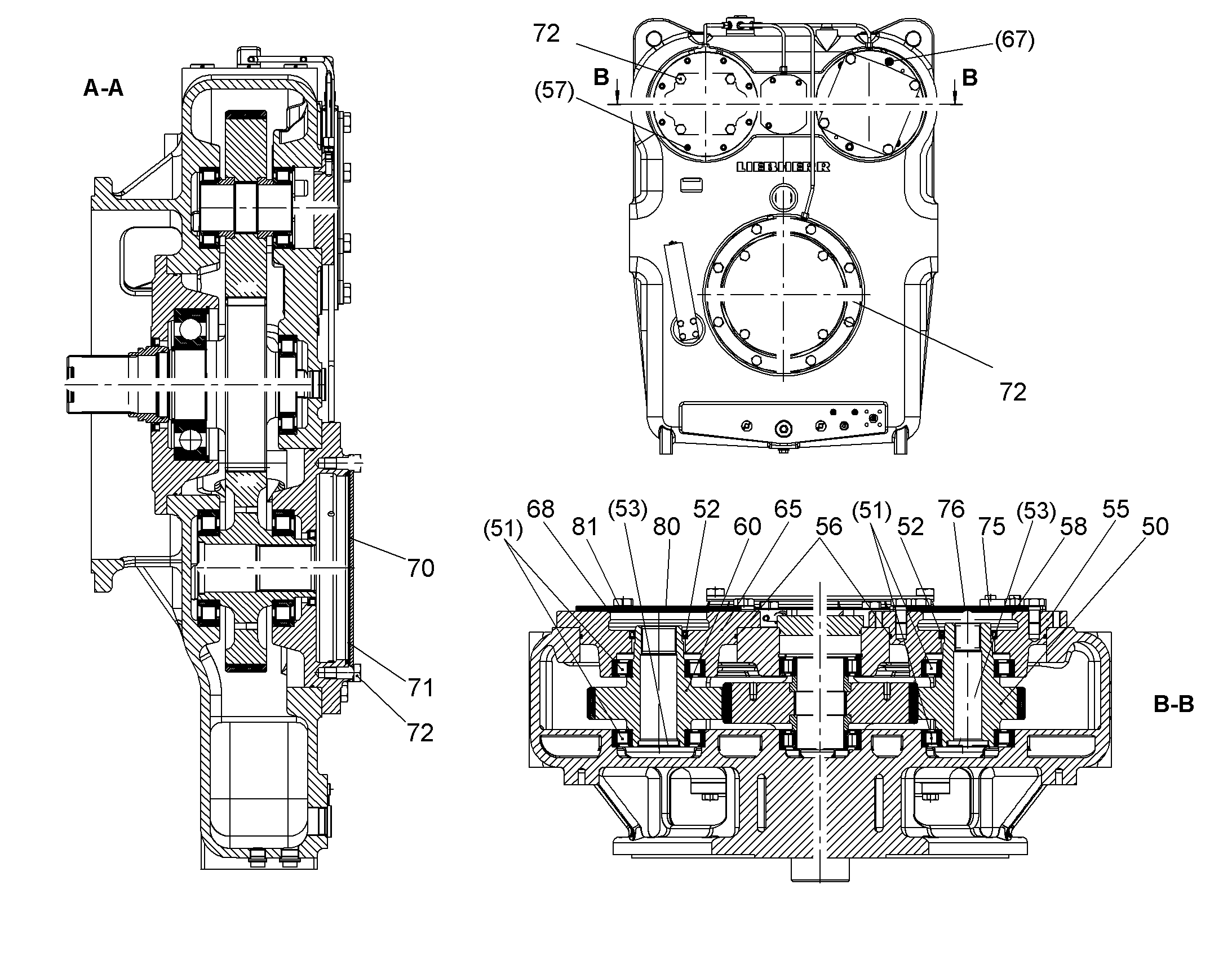 УПЛОТНИТЕЛЬНОЕ КОЛЬЦО 165X3 726440001 LIEBHERR