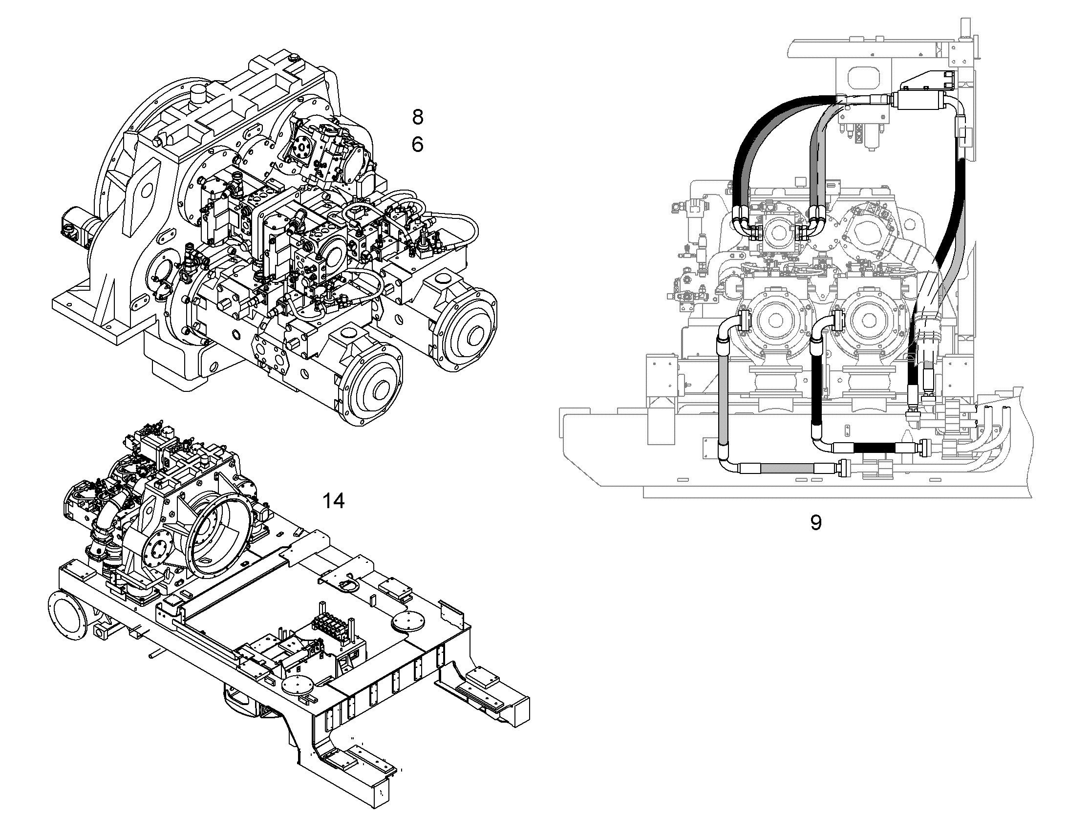 ГИДР.УСТ.СИЛ. МОДУЛЬ ОБР.ШЛАНГ 9805063 LIEBHERR