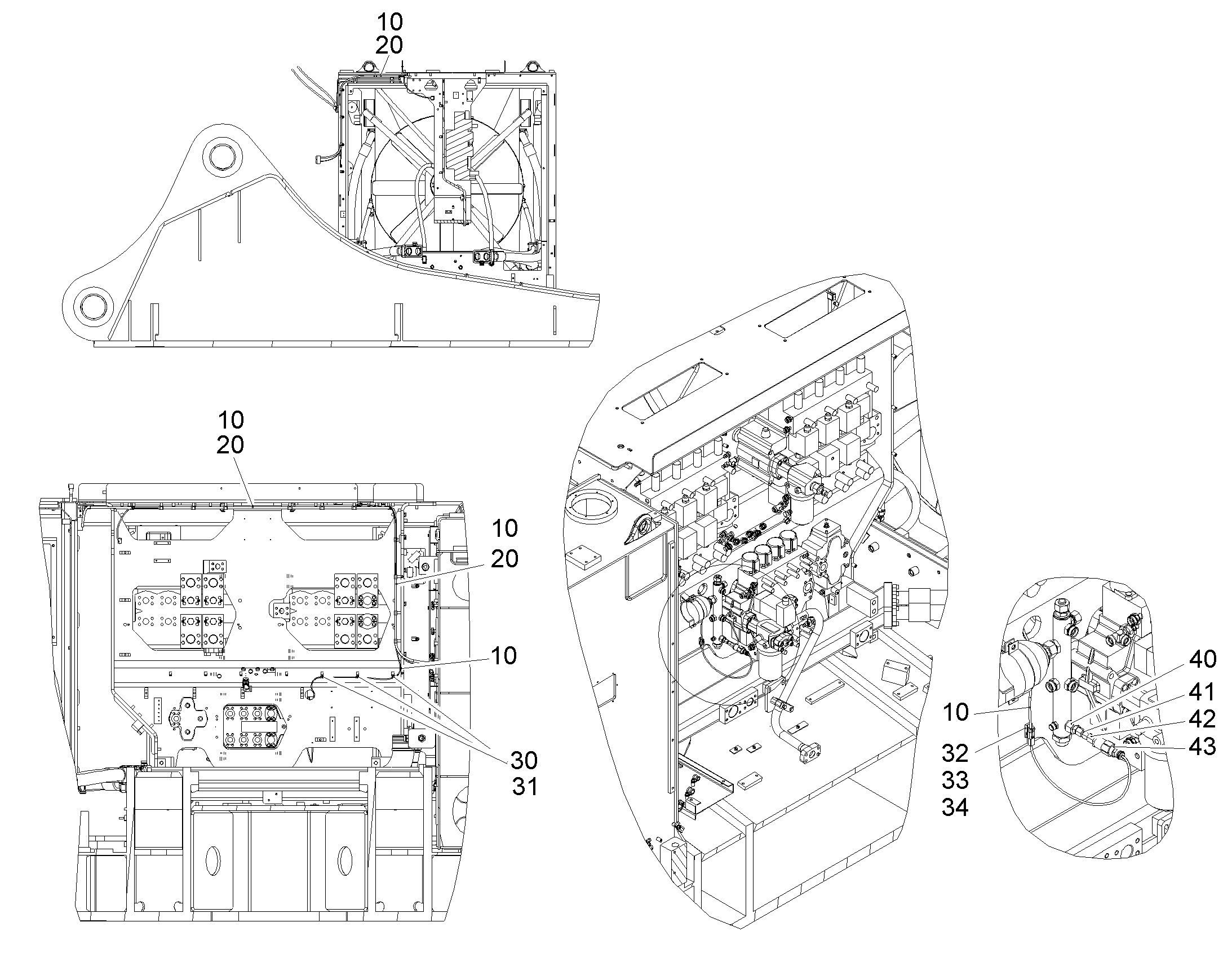 КОМПЛЕКТ КАБЕЛЕЙ 10822271 LIEBHERR