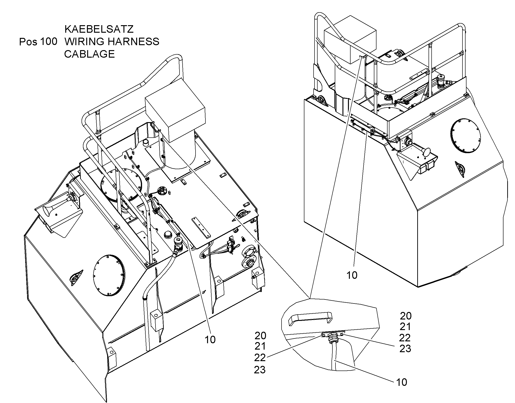 КОМПЛ. ПРОВОДОВ БАК ТОПЛИВНЫЙ 10406977 LIEBHERR