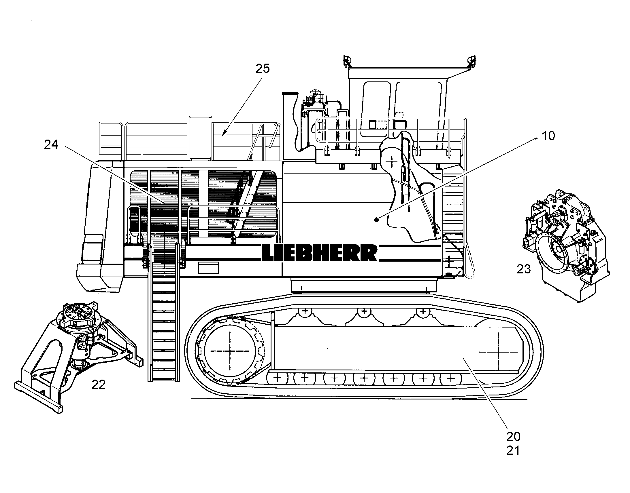 ВЫВОД ХОЛОДА Д. ПОВ. ПЛАТФОРМЫ R996B 10837563 LIEBHERR