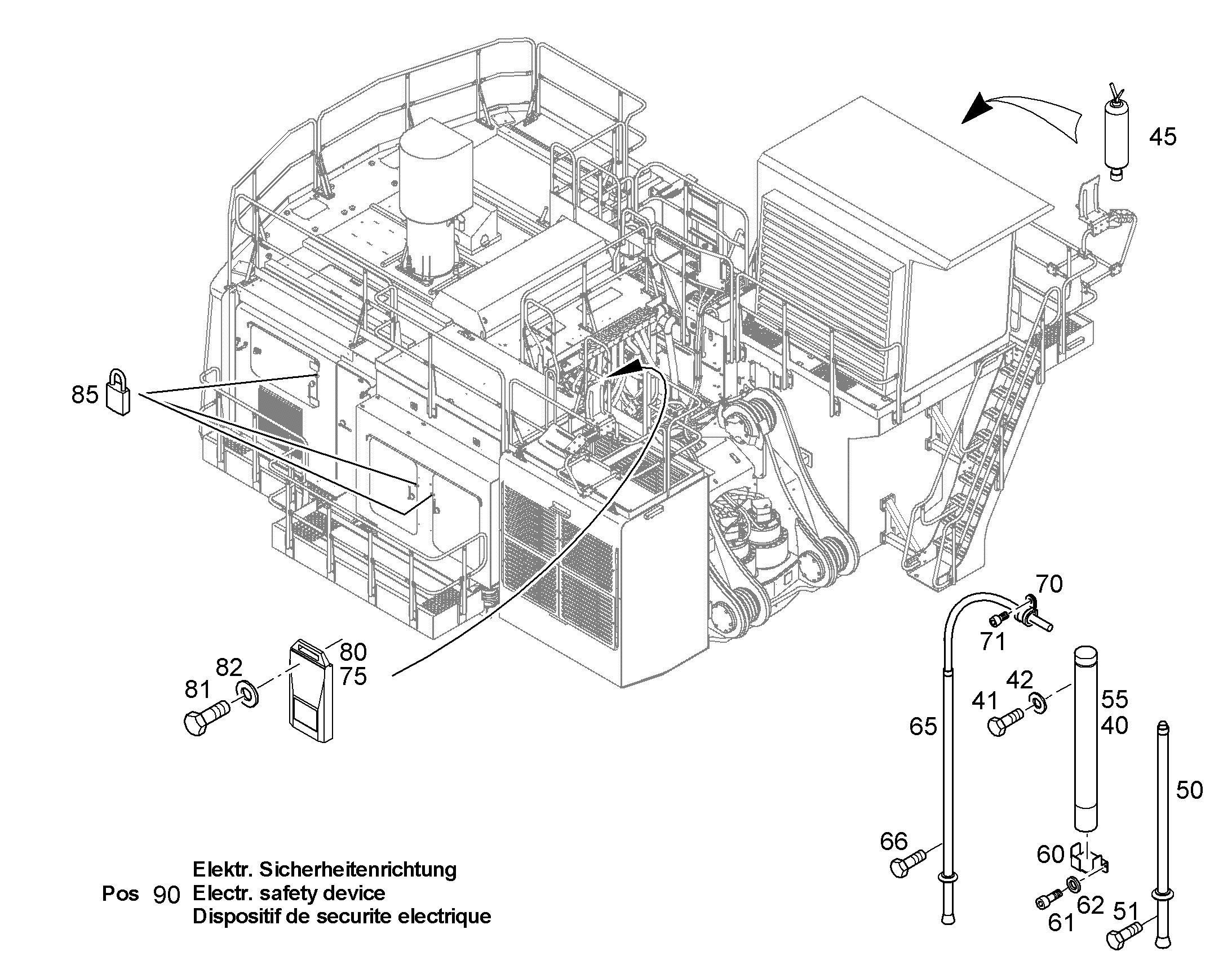 ЗАМОК НАВЕСНОЙ 10440984 LIEBHERR