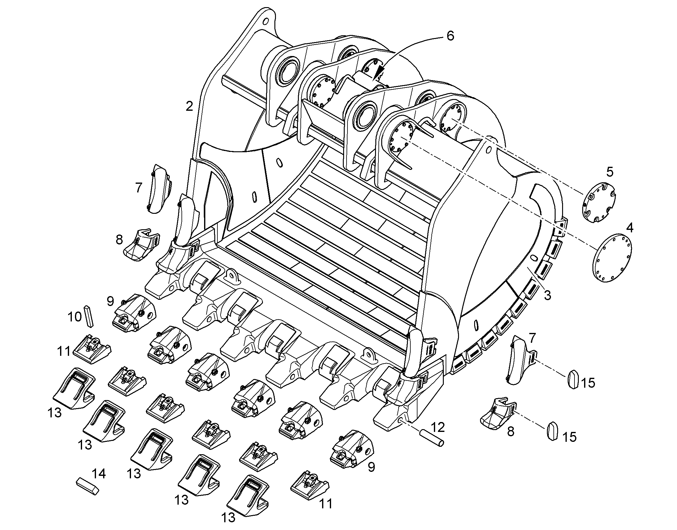 ЛОПАТА ОБРАТНАЯ 11069767 LIEBHERR