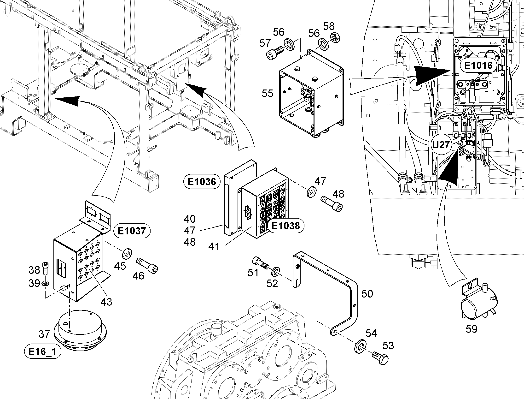 ШКАФ СИЛОВОЙ U1036 V2.0 11750167 LIEBHERR