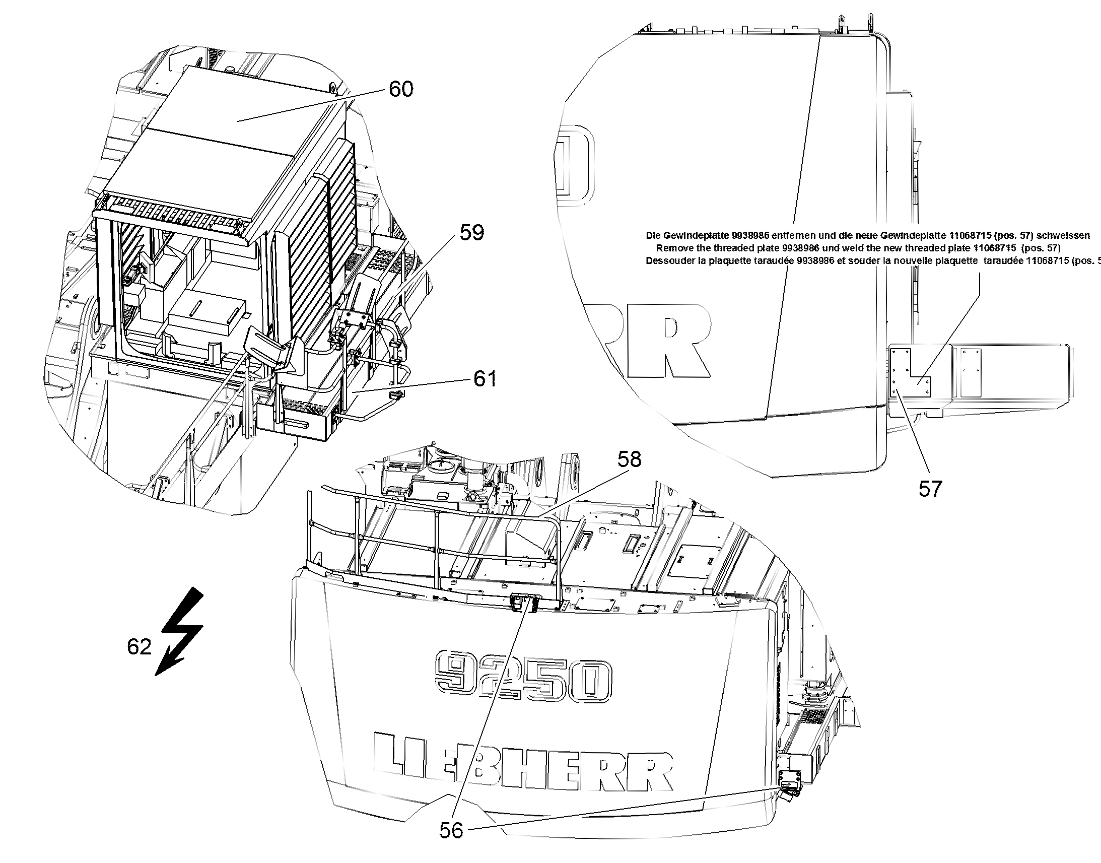 УСТАНОВКА КАМЕРЫ 11068686 LIEBHERR