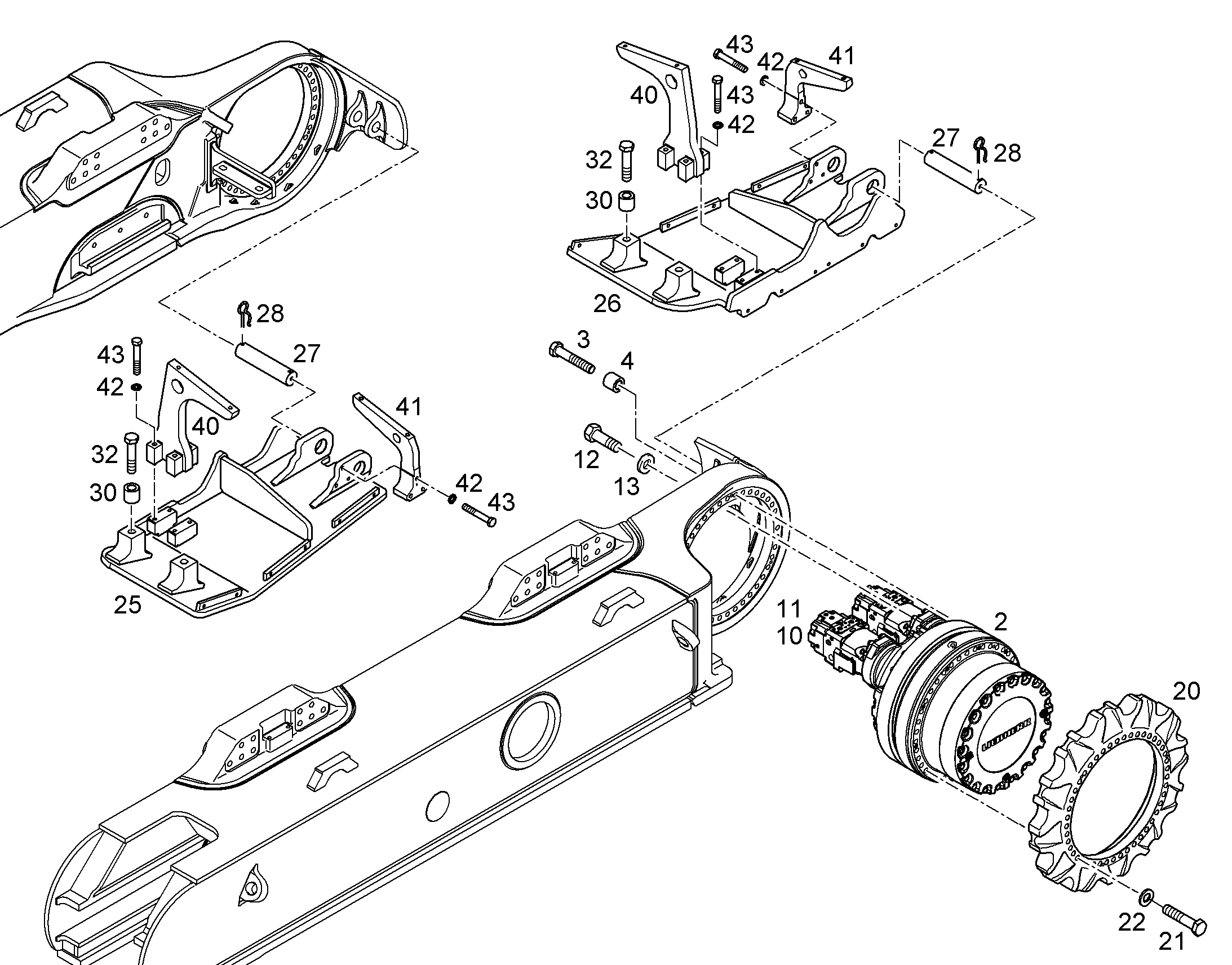 ЗАЩИТА ТЯГОВОГО ДВИГАТЕЛЯ 10840582 LIEBHERR