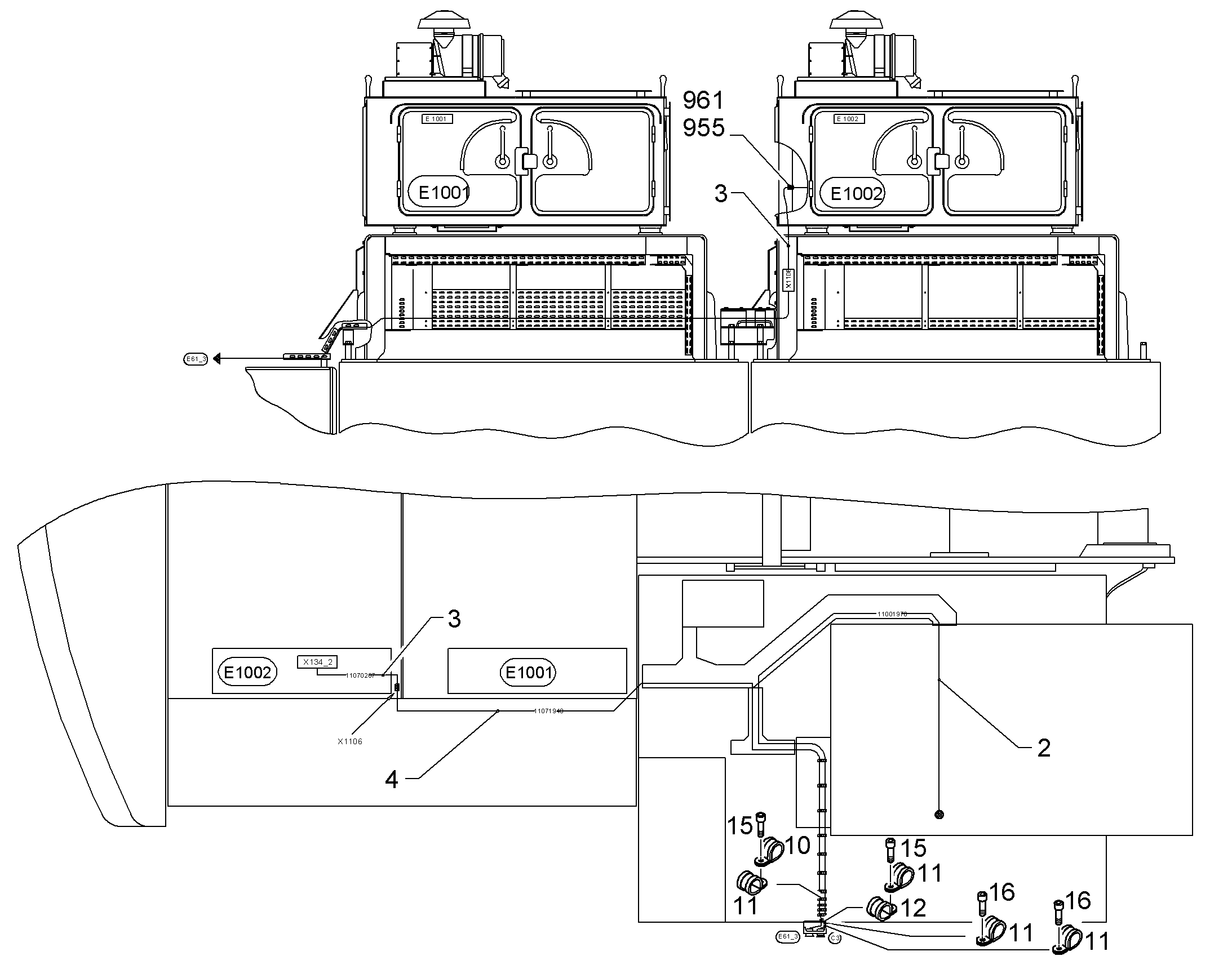 КОМПЛ. ПРОВОДОВ ПОВ. ПЛАТФ. 11070267 LIEBHERR