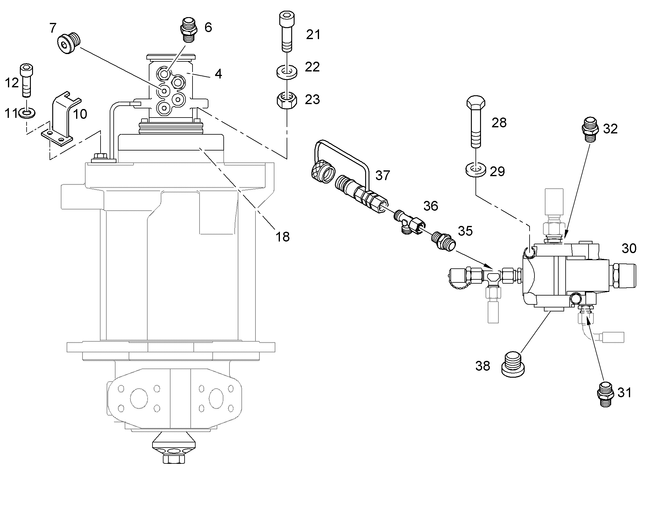 КЛАПАН ДАВЛЕНИЯ РЕДУКЦИОННЫЙ 10664484 LIEBHERR