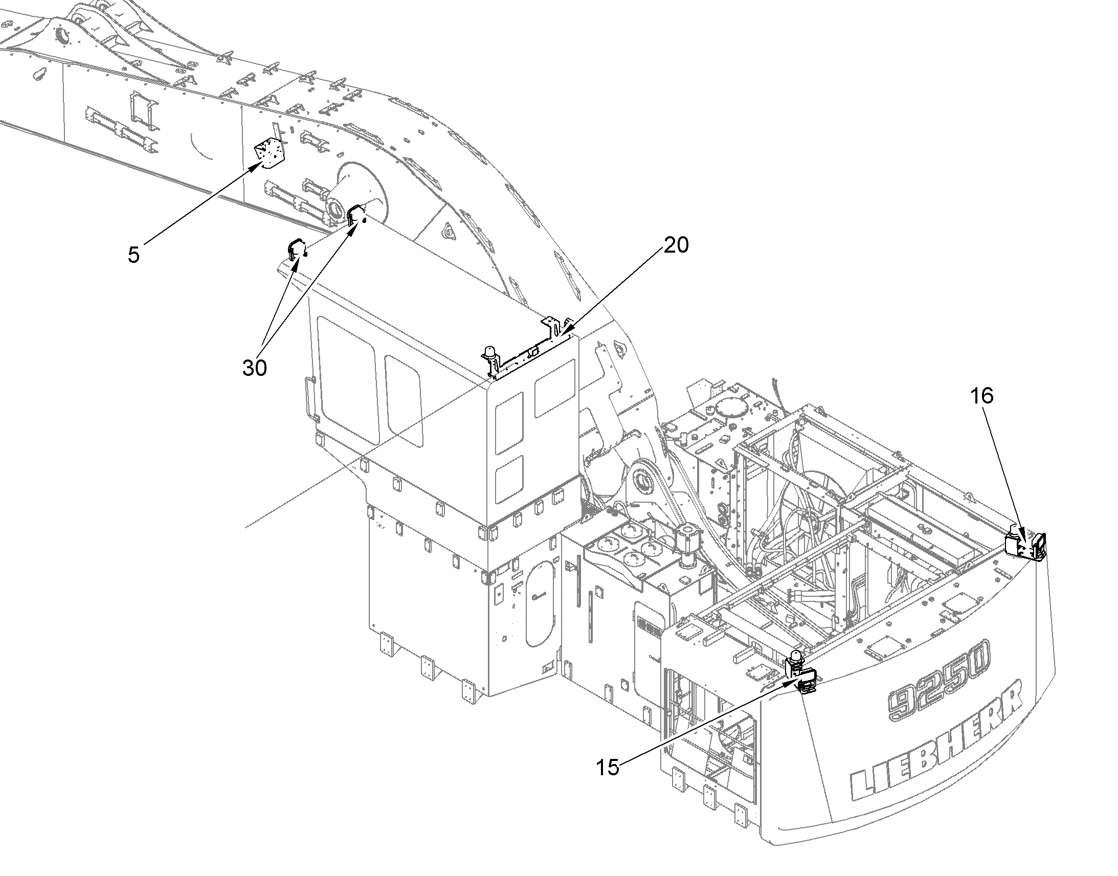 ПРОЖЕКТОР В СБОРЕ 9808233 LIEBHERR
