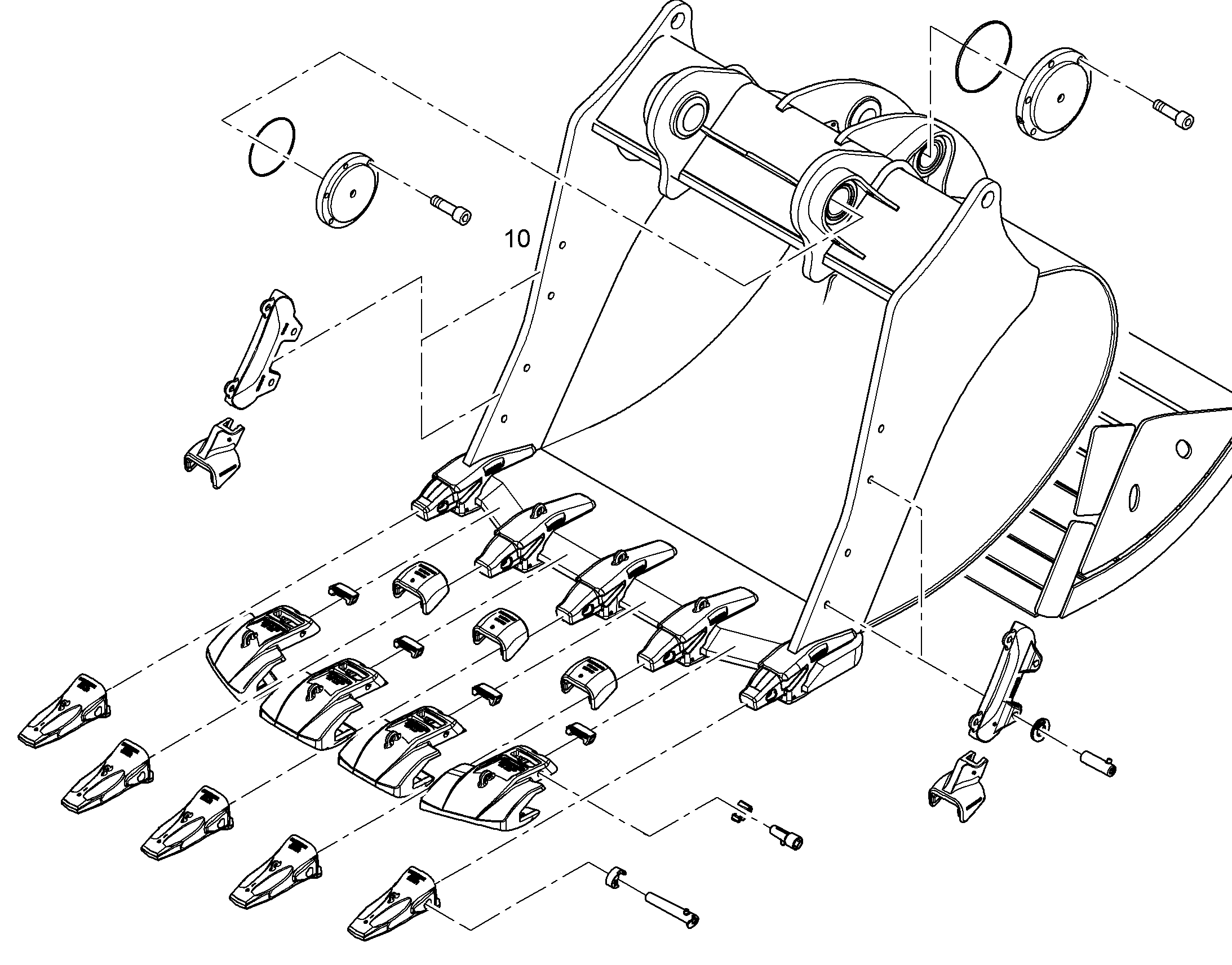 ЛОПАТА ОБРАТНАЯ HDV 11076286 LIEBHERR